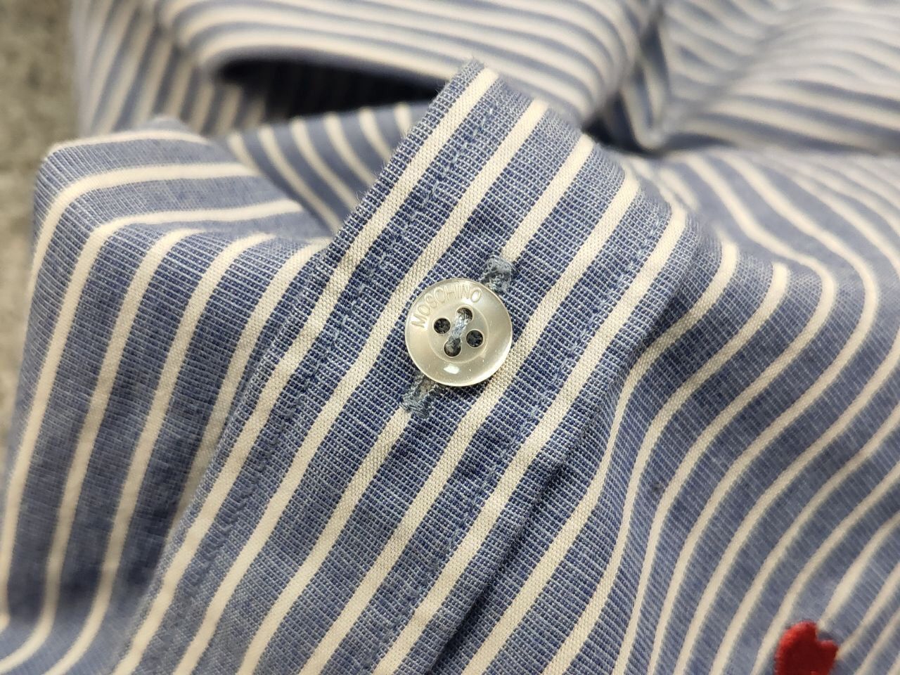 Moschino Moschino Design Casual Striped Minimalist Logo Button Shirt Size US M / EU 48-50 / 2 - 18 Thumbnail