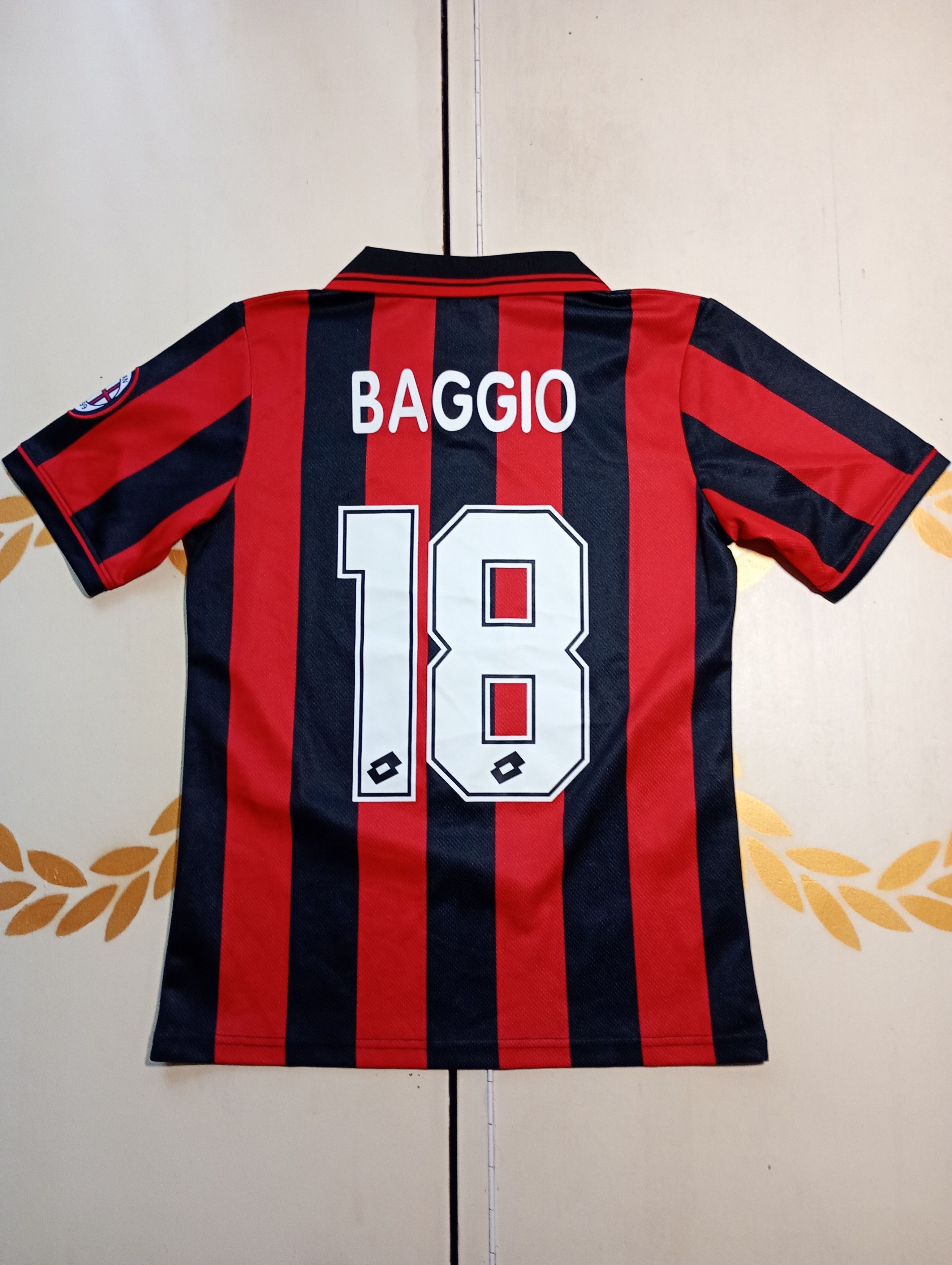 Vintage Milan Jersey 18 Baggio 1995-1996 Size US S / EU 44-46 / 1 - 12 Thumbnail