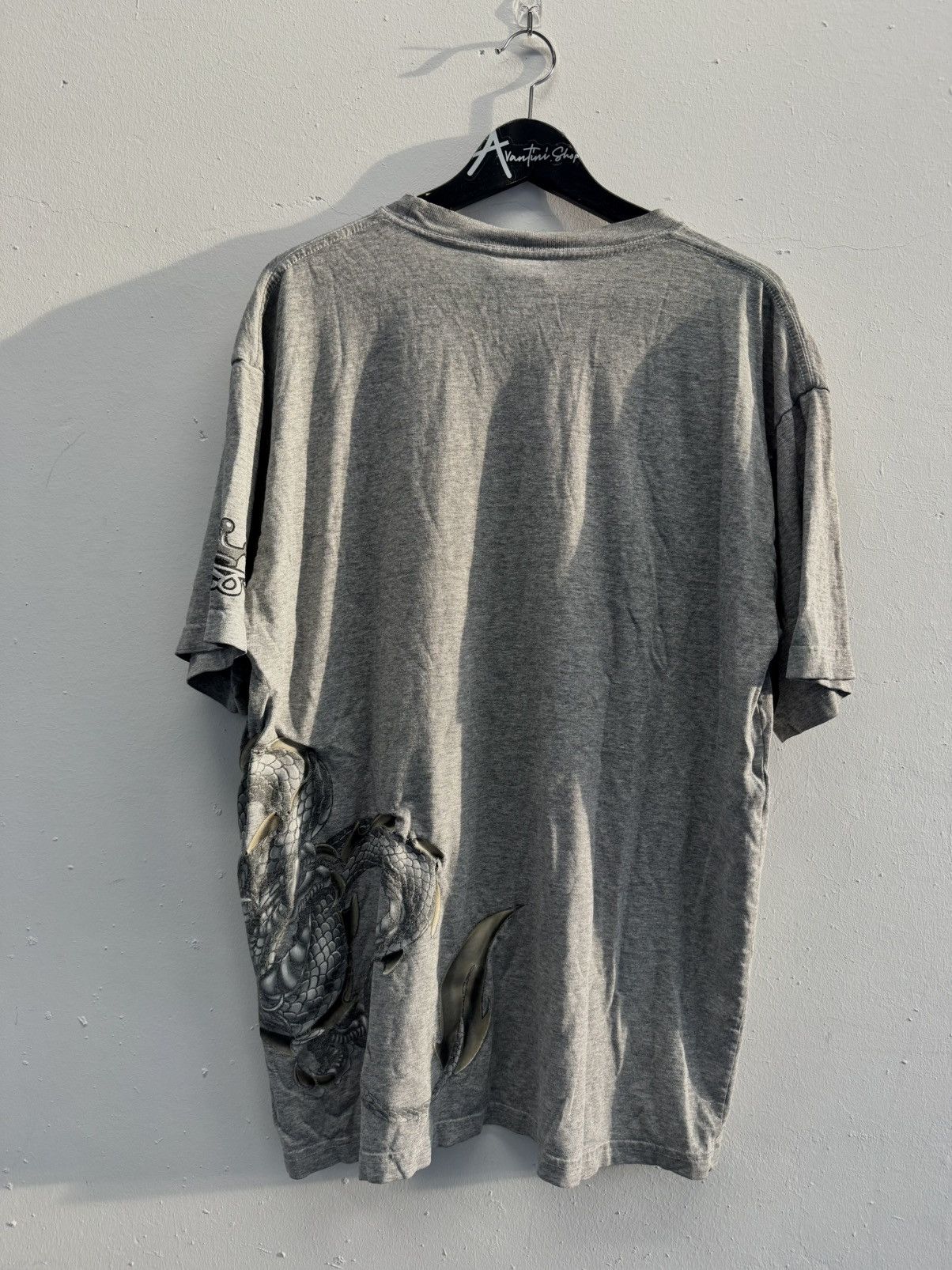 JNCO Vintage Y2K Jnco Tribal Dragon Wrap Around Cyber Baggy Tee Size US XL / EU 56 / 4 - 6 Thumbnail