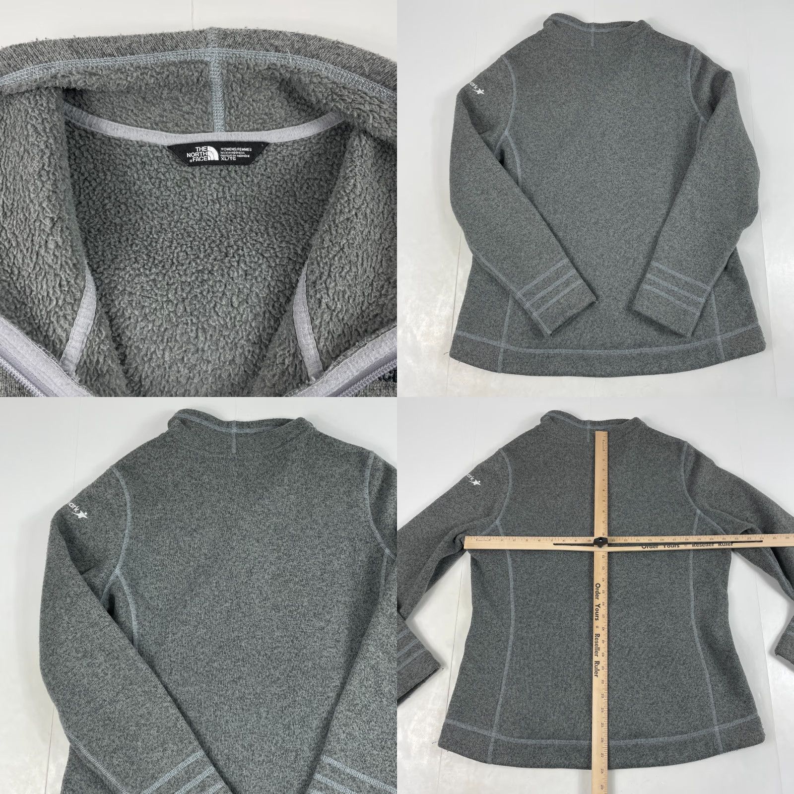 The North Face The North Face Jacket Women XL Gray Full Zip Fleece Outdoor Everyday Basic Jacket Mens? Womens Size XL / US 12-14 / IT 48-50 - 8 Thumbnail