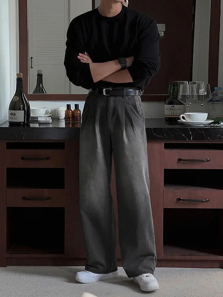 Japanese Brand Retro loose high street wide leg jeans Size US 32 / EU 48 - 5 Thumbnail