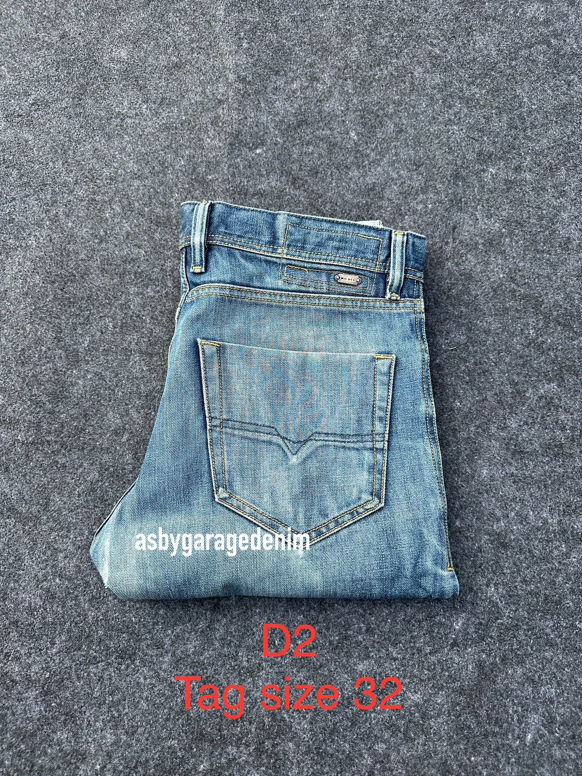 Diesel × Vintage Diesel Turbo Faded Washed Distressed Denim D2 Size US 32 / EU 48 - 20 Thumbnail