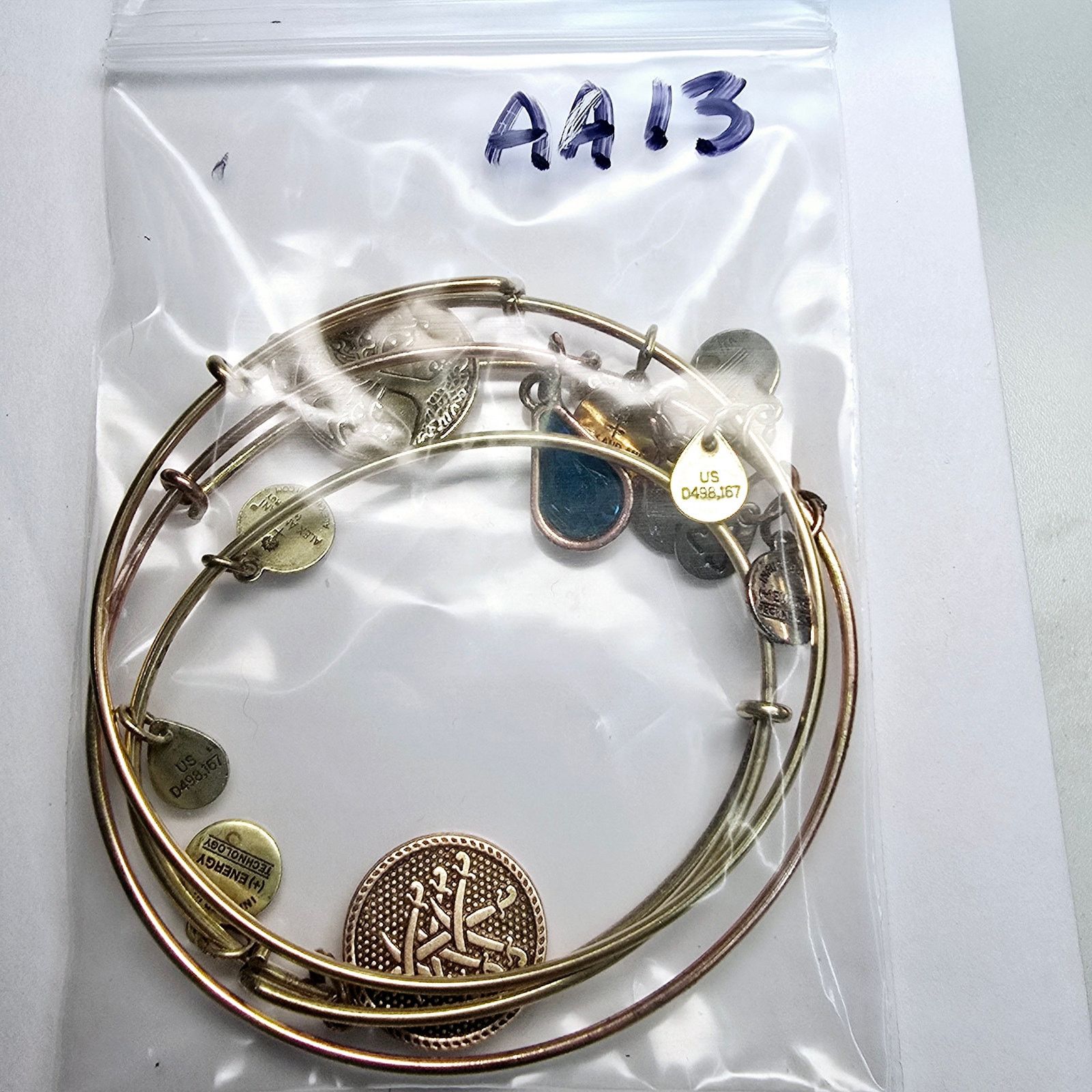 Other Alex & Ani 7 Swords Tree Of Life Blue Glass Gold Bracelets Size ONE SIZE - 9 Thumbnail