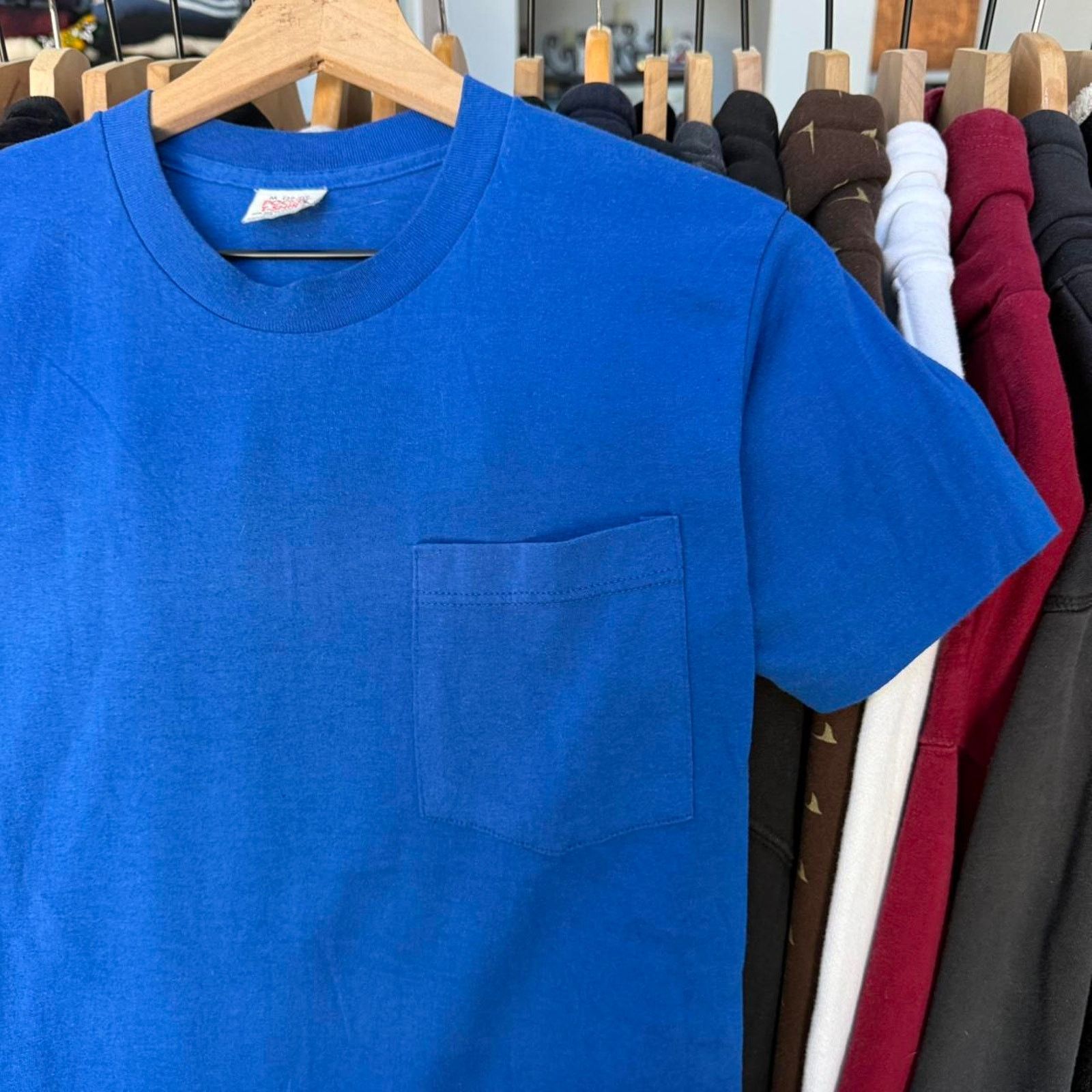 Other Vintage 80s pocket t blank Size US M / EU 48-50 / 2 - 3 Thumbnail