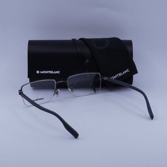 Montblanc Montblanc MB0188O 006 Eyeglasses Grey 57mm Rectangle Frame Size ONE SIZE - 10 Thumbnail