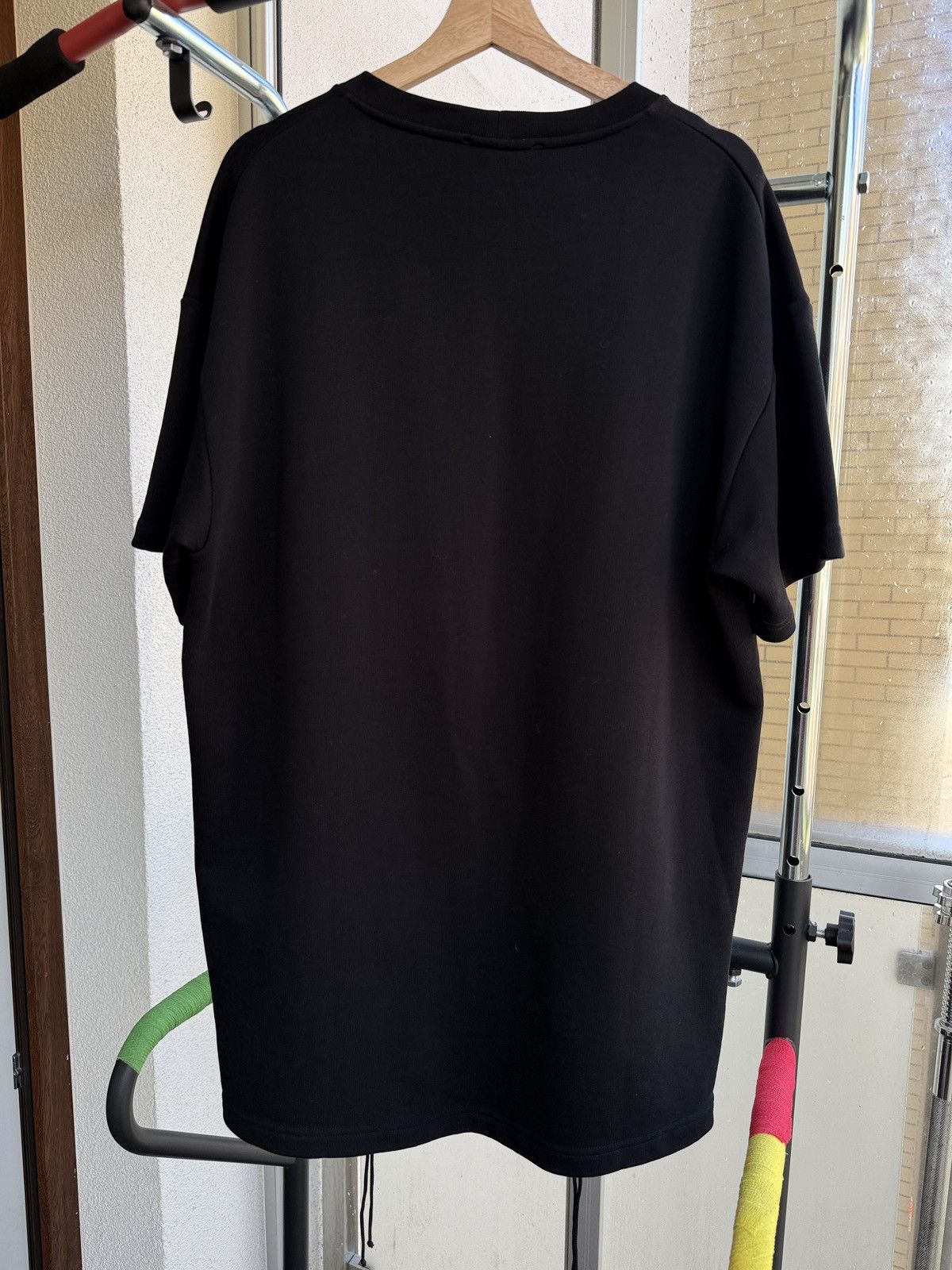 Helmut Lang Helmut Lang Black French Terry Laced T-Shirt Size US L / EU 52-54 / 3 - 5 Thumbnail