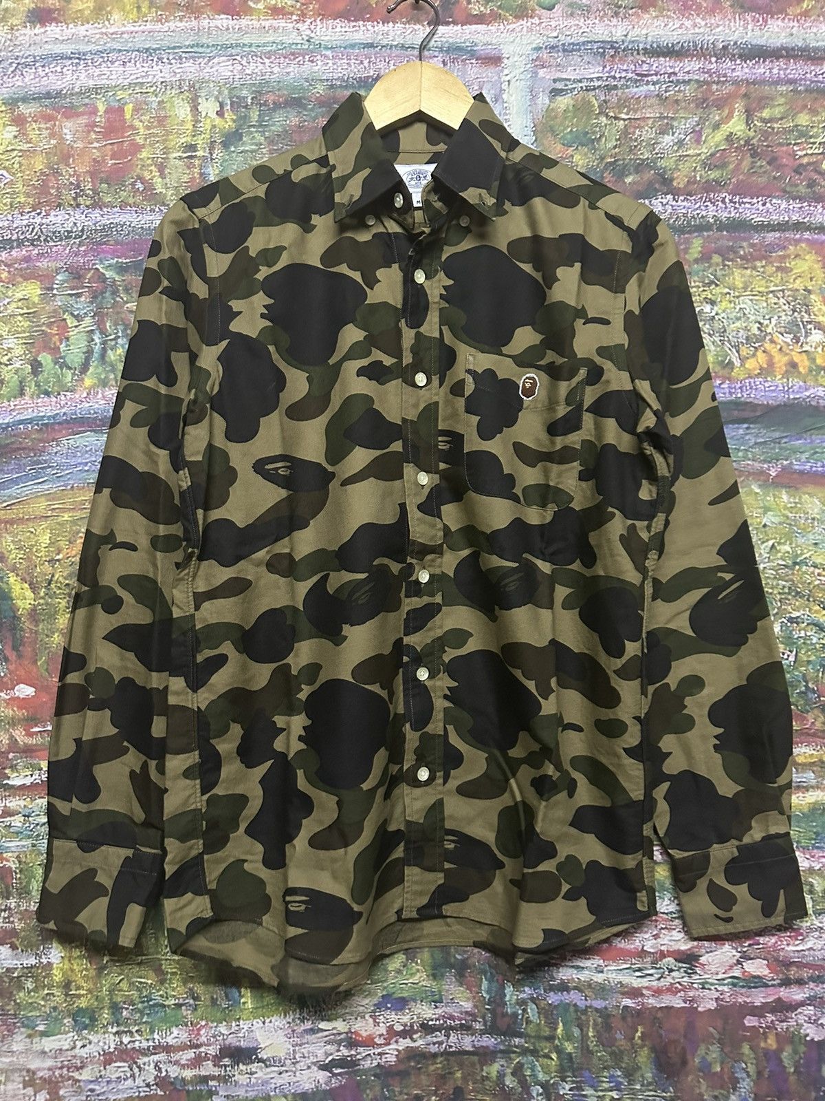 Bape A Bathing Ape Bape Button Up Camo Long Sleeve Size US M / EU 48-50 / 2 - 3 Thumbnail