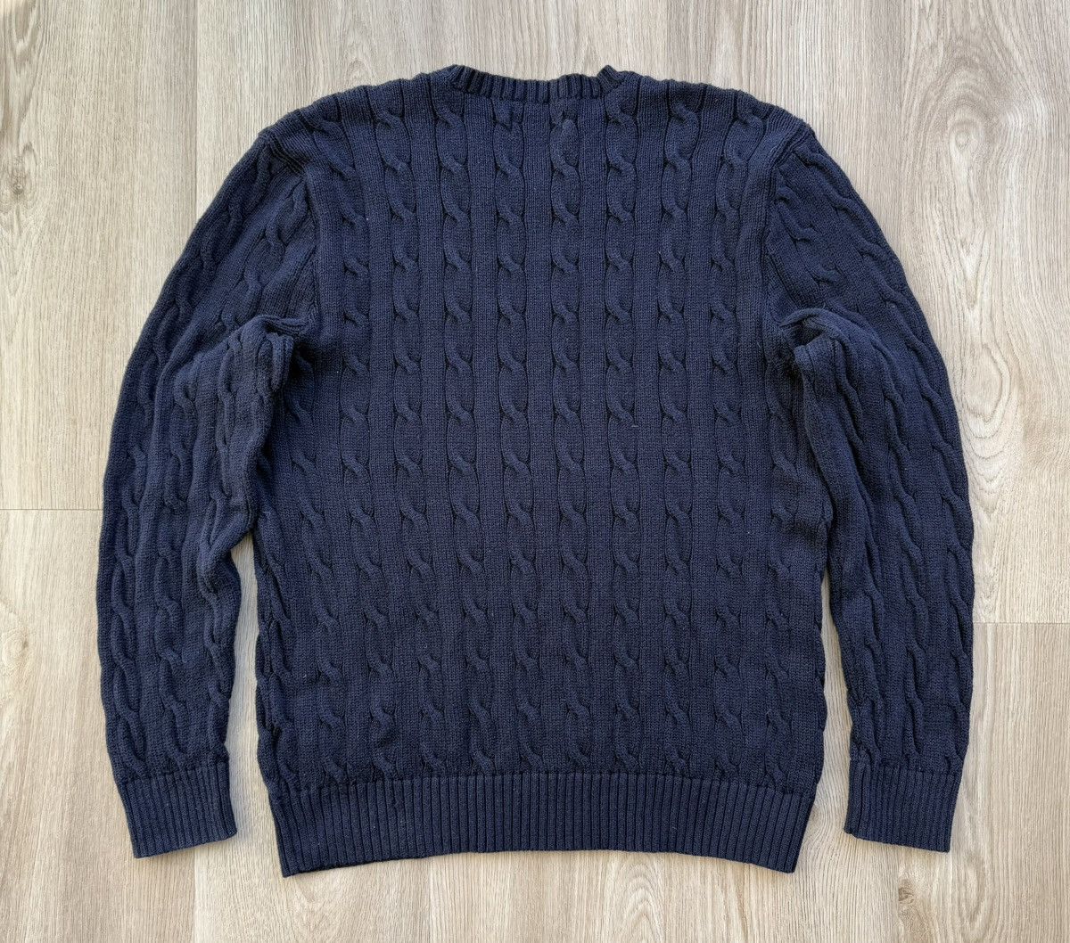 Polo Ralph Lauren Polo Ralph Lauren Navy Blue Cable Knit Sweater Size US L / EU 52-54 / 3 - 9 Thumbnail