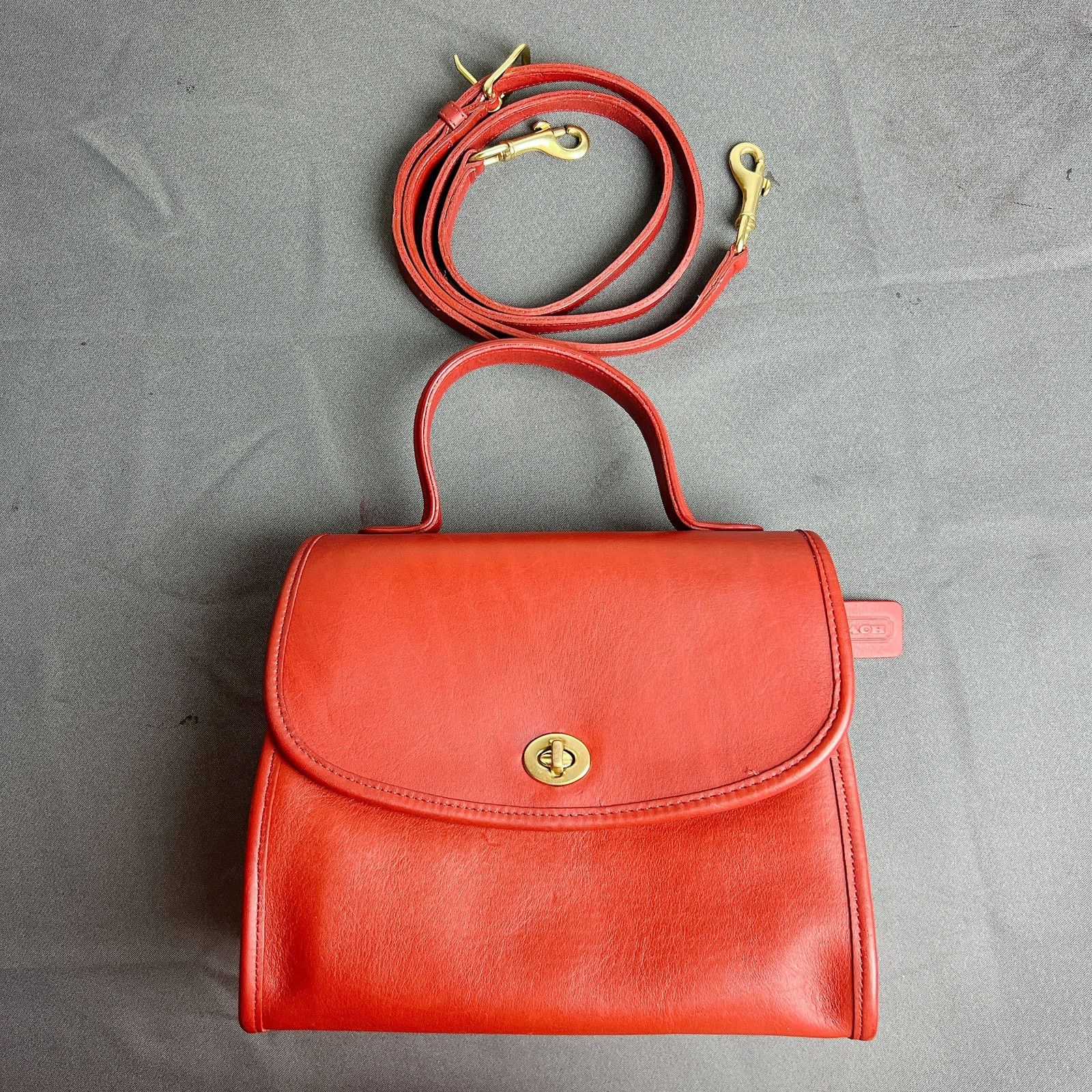 Coach RARE! Coach Vintage Red Manor Top Handle Satchel Bag 9977 Size ONE SIZE - 1 Thumbnail