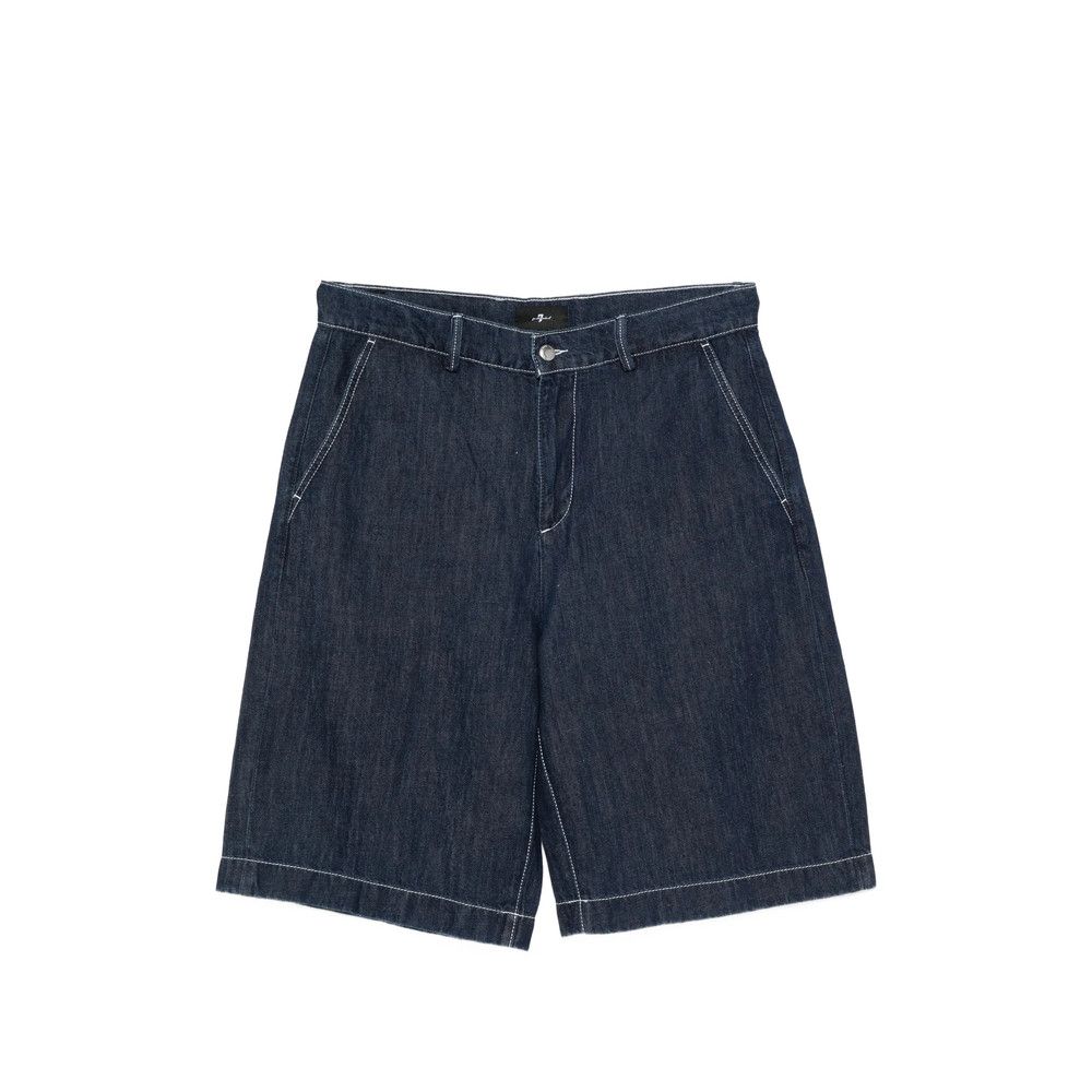 7 For All Mankind 7 For All Mankind BLUE Shorts - Knee-Length Shorts Size 32" / US 10 / IT 46 - 1 Thumbnail