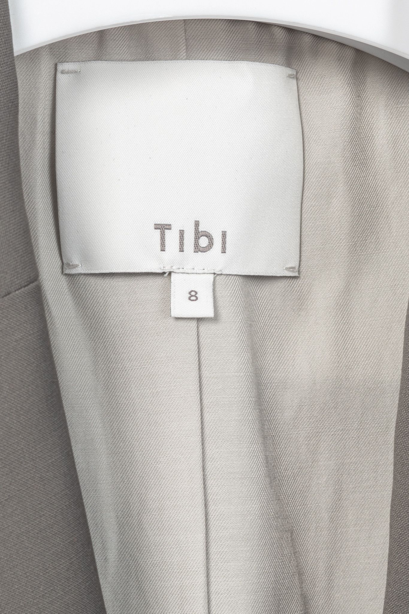 Tibi Tibi Marlon Dark Stone Tropical-Wool Cutout-Sleeve Blazer Size M / US 6-8 / IT 42-44 - 4 Thumbnail