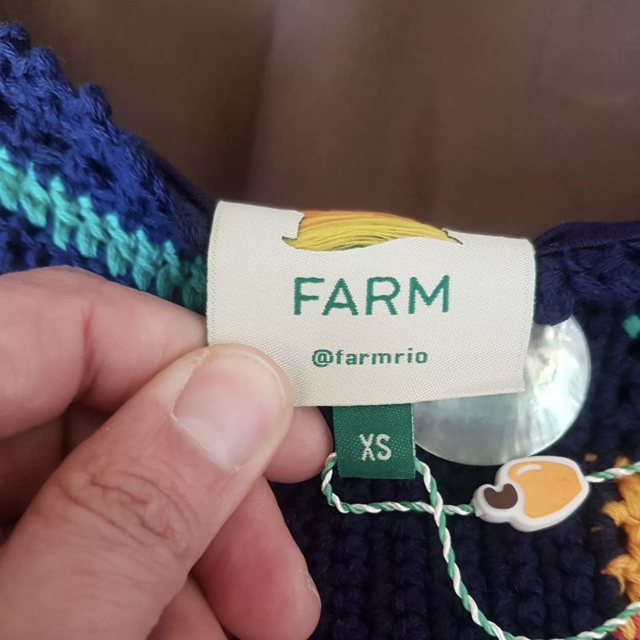 Farm Rio Anthropologie Farm Rio Renata Sweater Dress Knit Crochet Size XS / US 0-2 / IT 36-38 - 8 Thumbnail