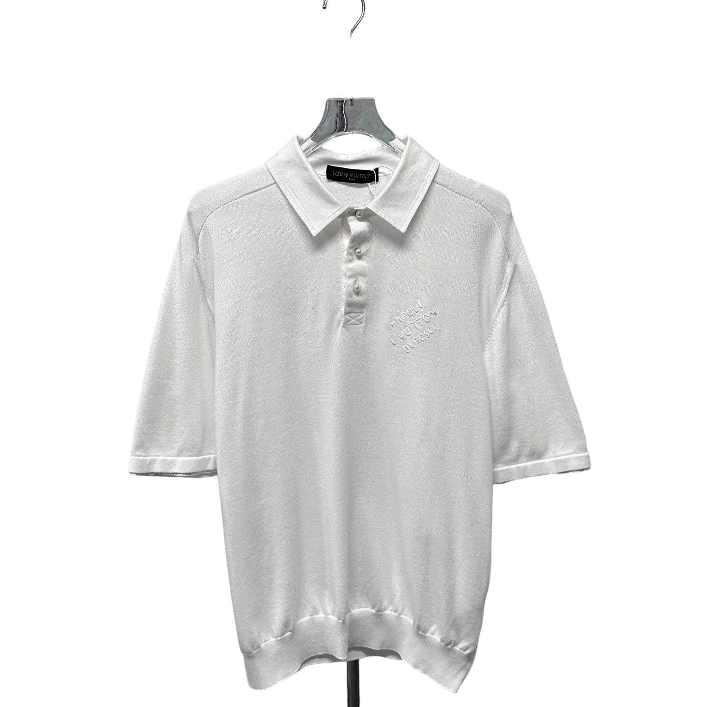 Louis Vuitton Louis Vuitton FW24 Logo Embroidered Polo Shirt L Size US L / EU 52-54 / 3 - 1 Thumbnail