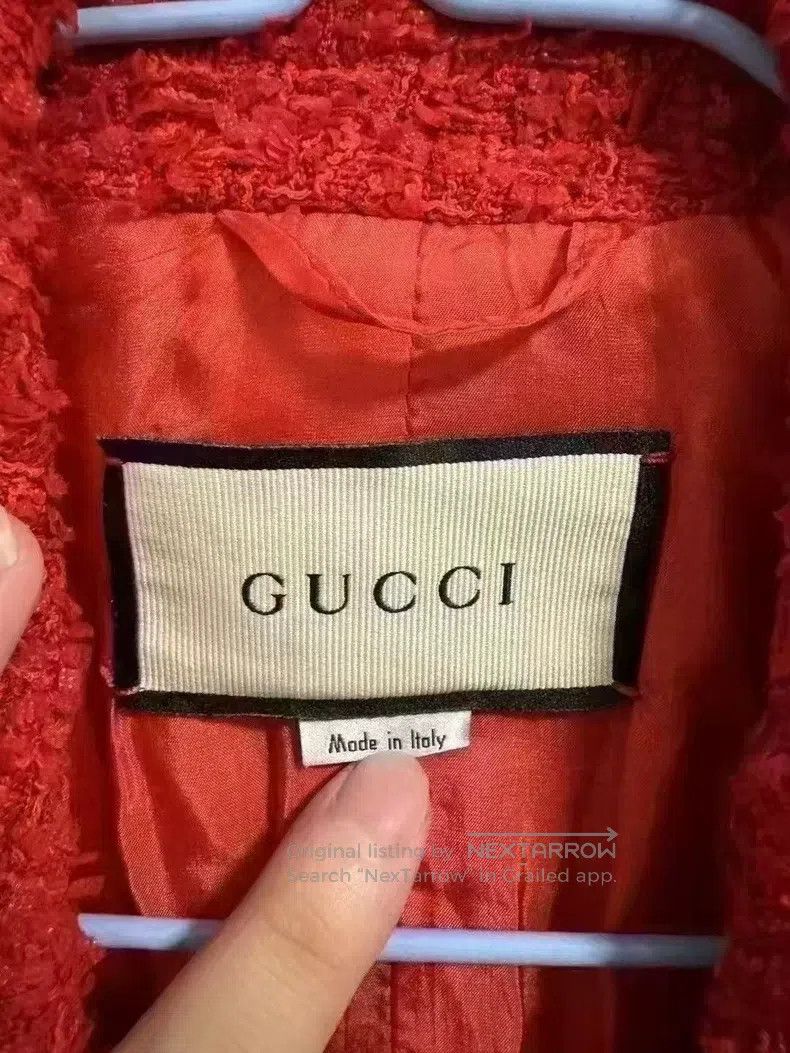 Gucci Gucci Red small fragrance style long coat Size XS / US 0-2 / IT 36-38 - 3 Thumbnail