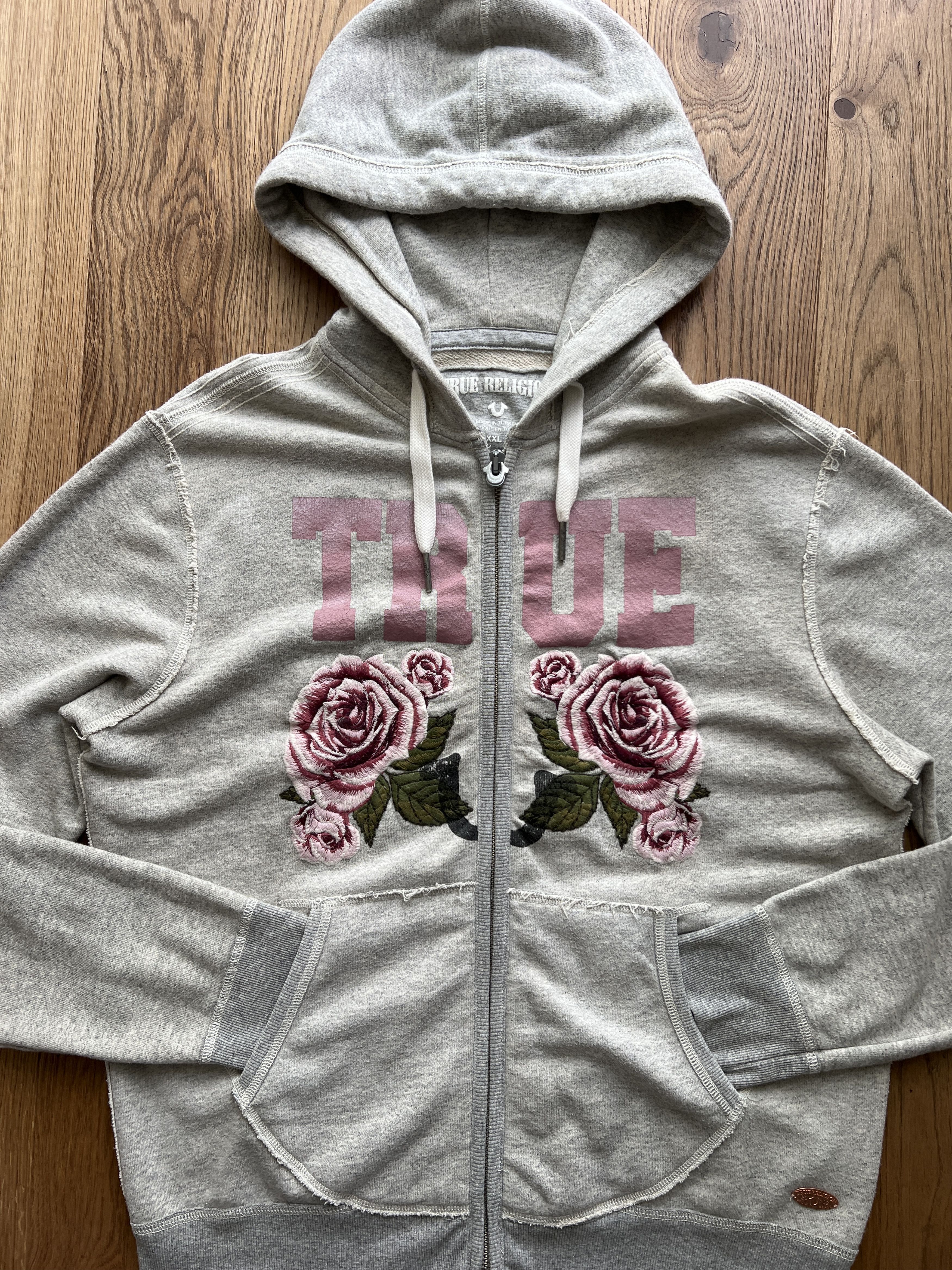 True Religion True Religion Zip up hoodie roses baggy embroidered japanese Size US XXL / EU 58 / 5 - 7 Thumbnail