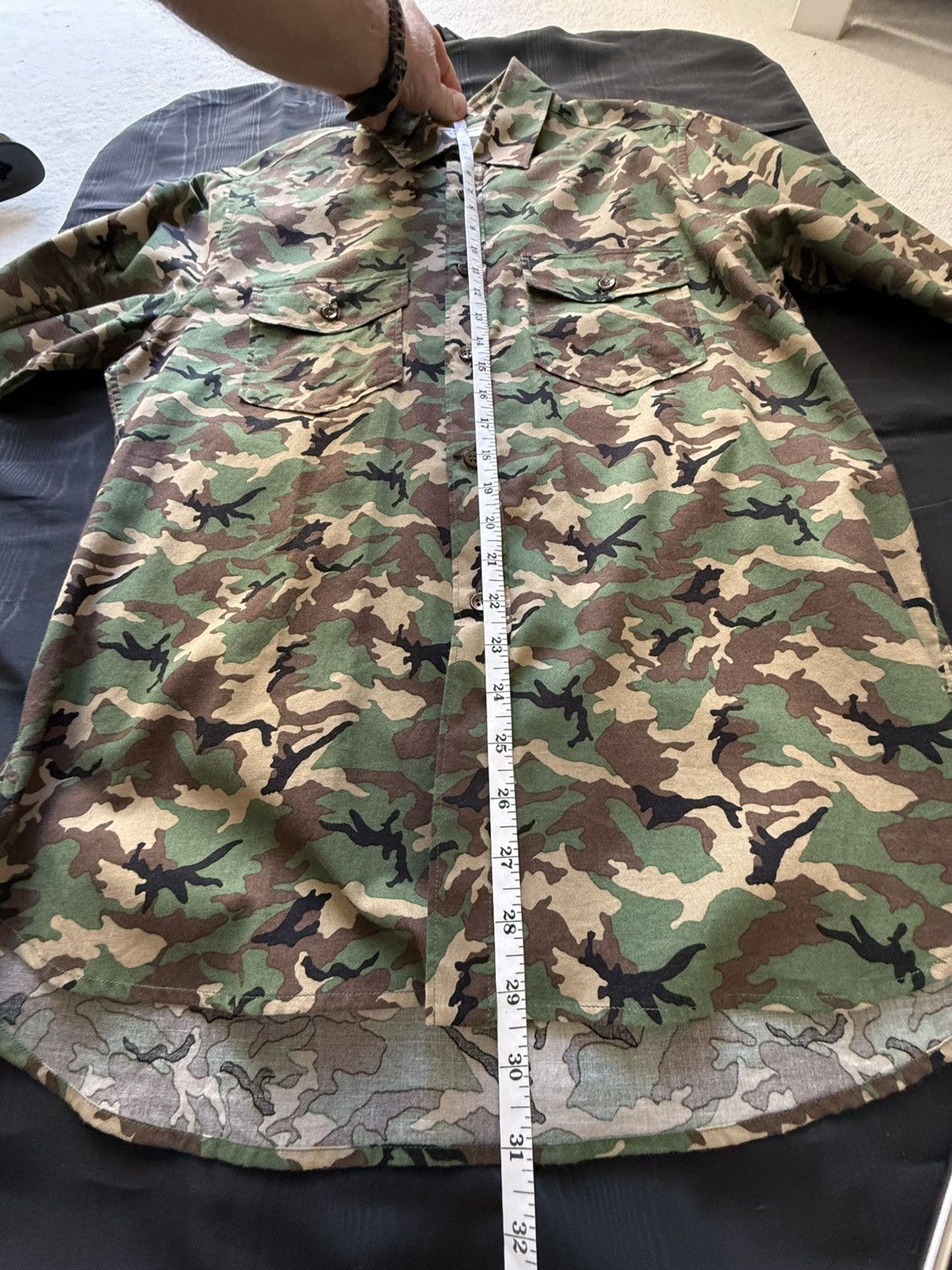 Saint Laurent Paris SS15 Saint Laurent Psych Rock camo shirt Hedi Slimane 41 Size US L / EU 52-54 / 3 - 8 Thumbnail