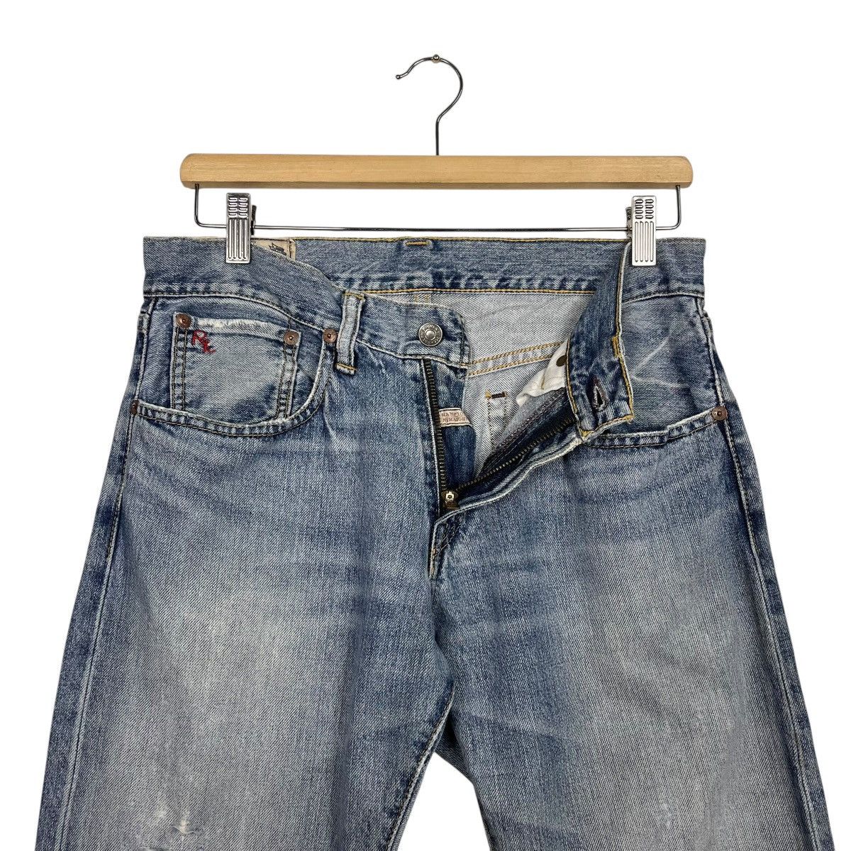 Polo Ralph Lauren Vintage Polo Ralph Lauren Distressed Denim Jeans Size 31" - 15 Thumbnail