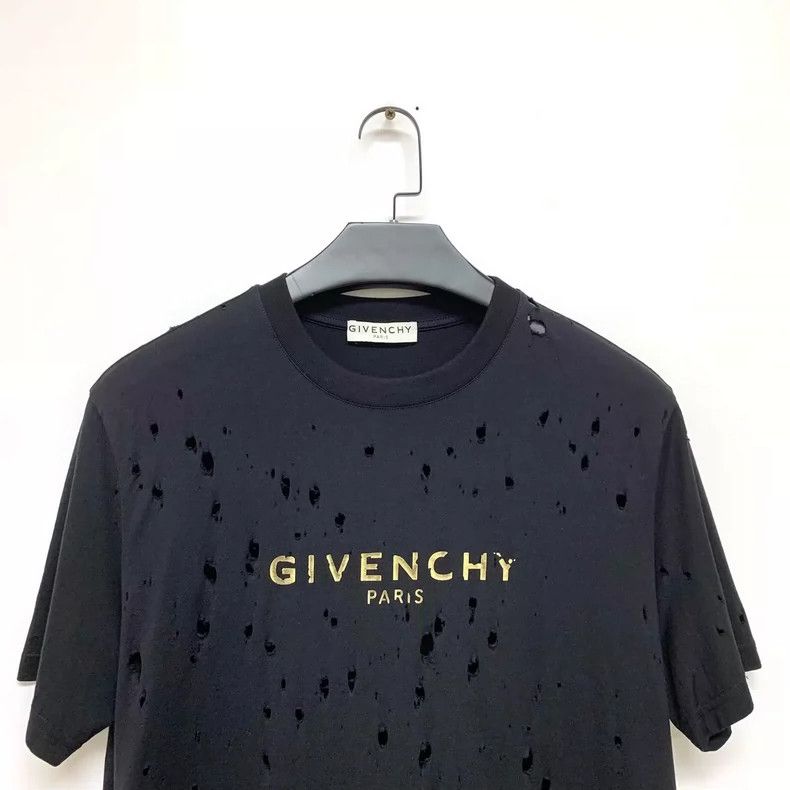 Givenchy Givenchy Golden Ripped Short Sleeve with烫金Logo Design 2506- Size US S / EU 44-46 / 1 - 3 Thumbnail