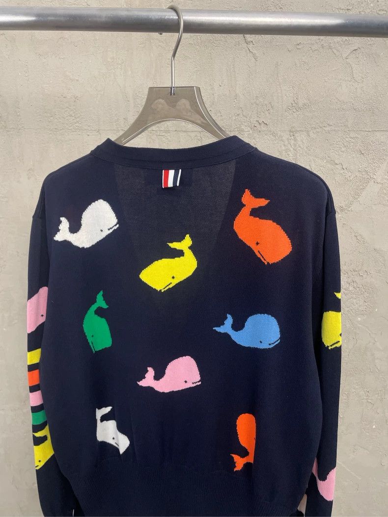 Thom Browne Thom browne Size 3 Dark blue four-striped little whale kni Size L / US 10 / IT 46 - 4 Thumbnail