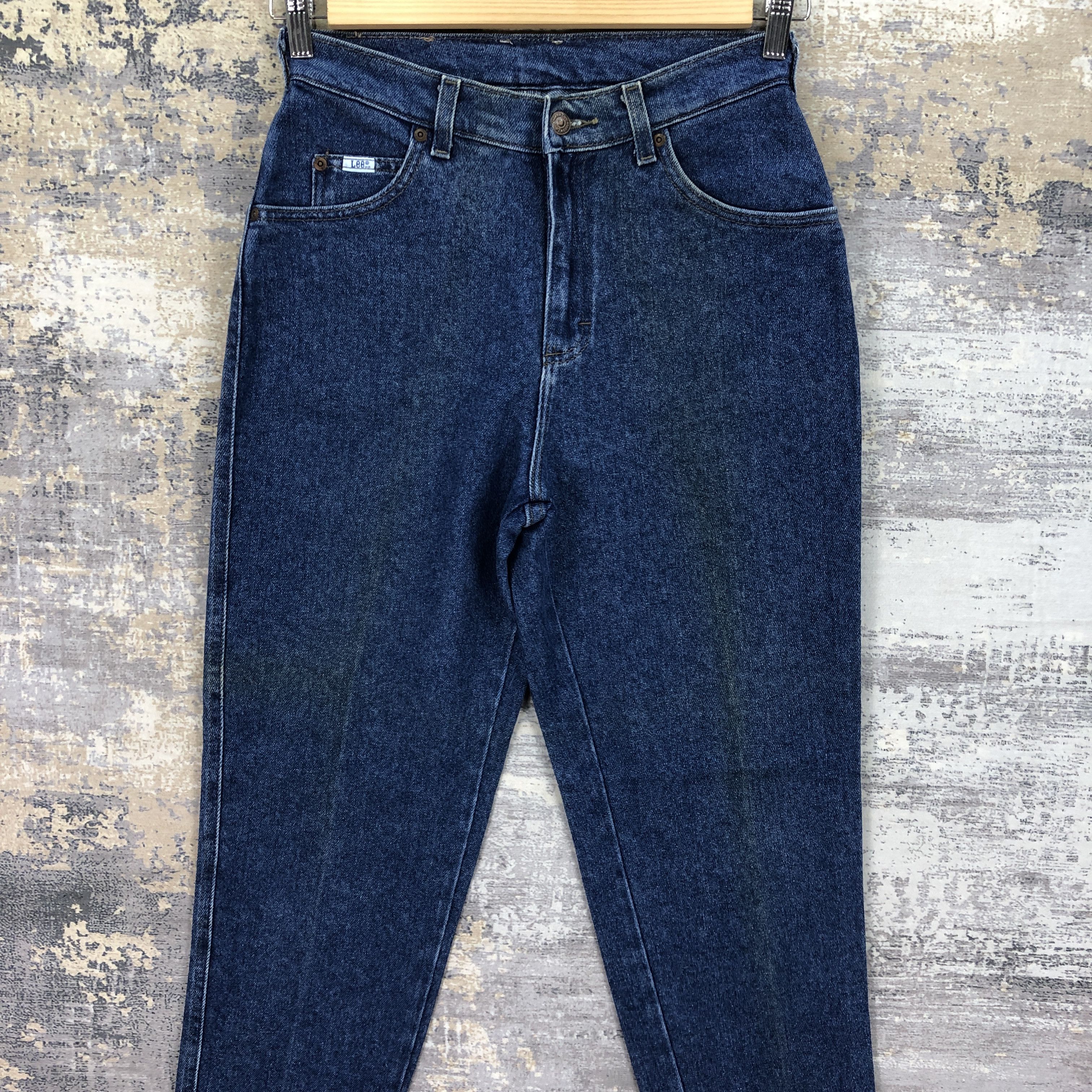 Levi's Vintage 80s Lee Cowboys Tapered Jeans Faded Indigo Denim Size 26" / US 2 / IT 38 - 3 Thumbnail