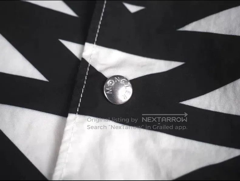 Moncler Moncler Black and White Striped Short Sleeve Shirt Size M Size US M / EU 48-50 / 2 - 4 Thumbnail