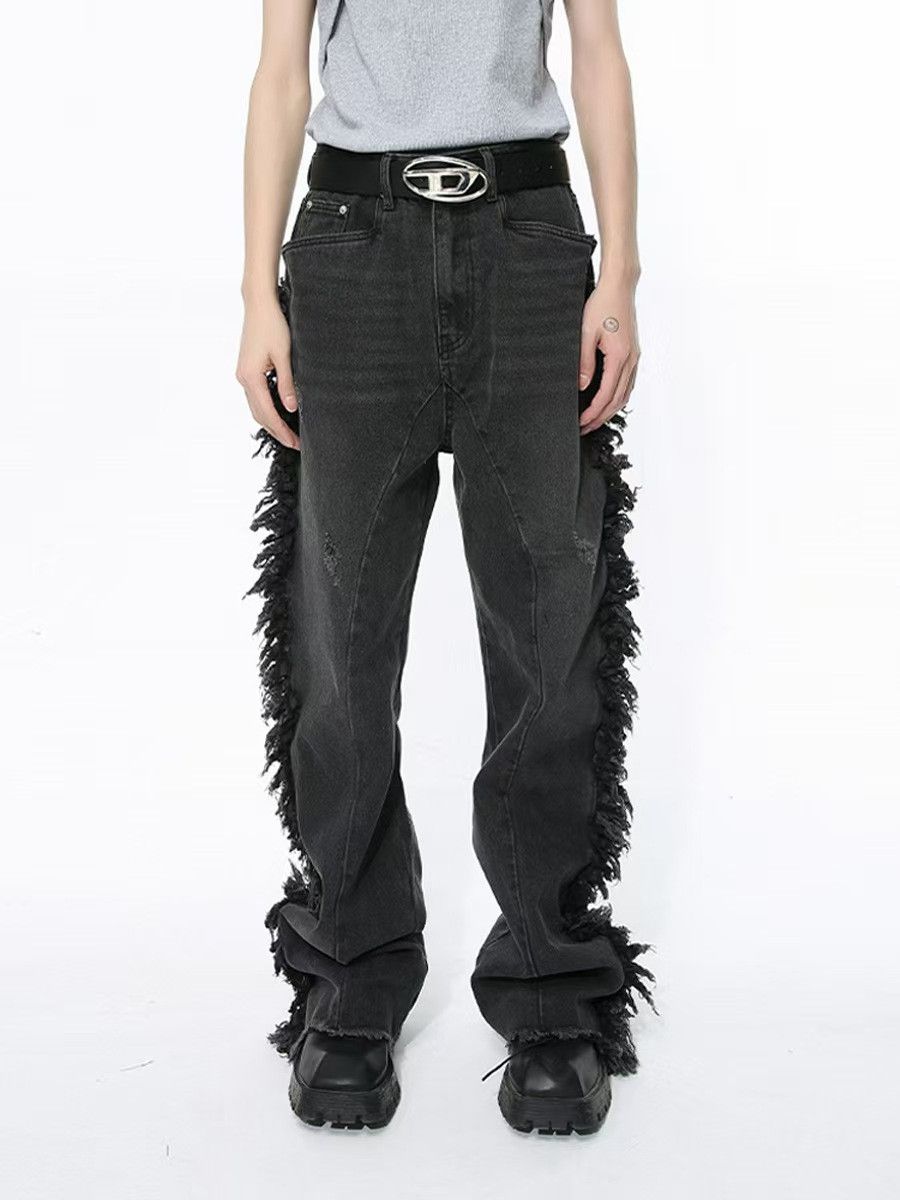 Japanese Brand × Jean Vintage Side Raw Edge Patchwork Jeans Size US 32 / EU 48 - 1 Thumbnail