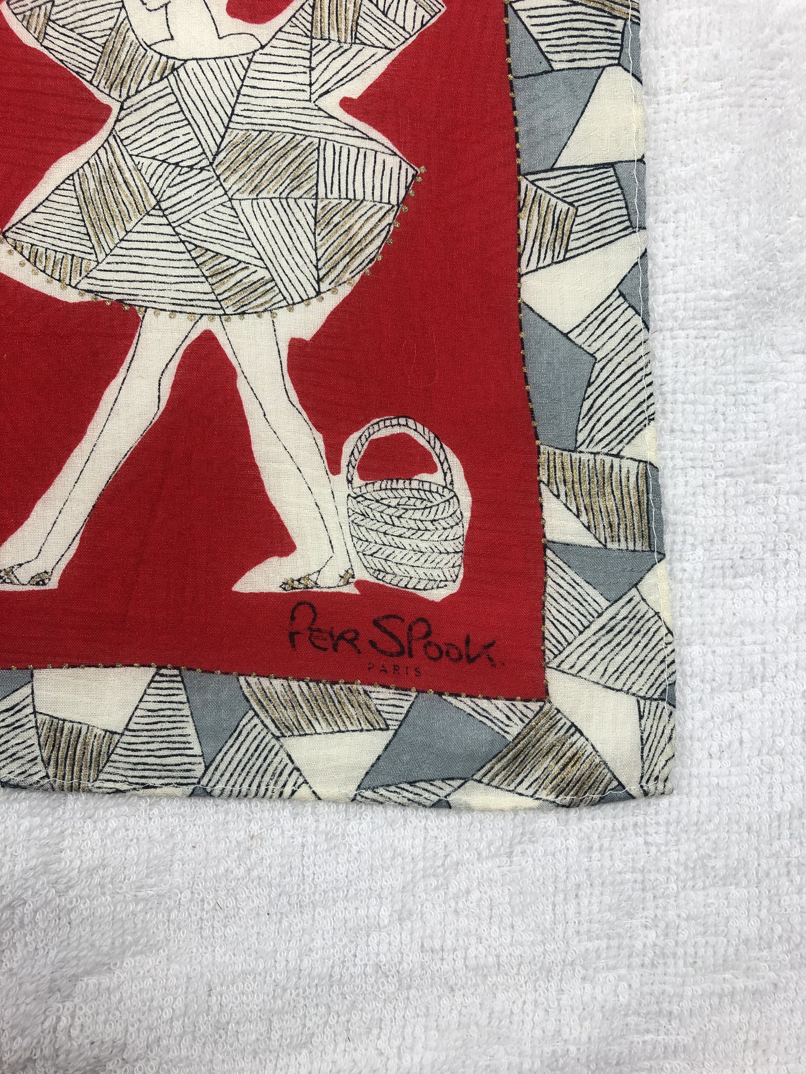 Vintage Per Spook Paris Handkerchief / Bandana / Neckerchief Size ONE SIZE - 4 Thumbnail