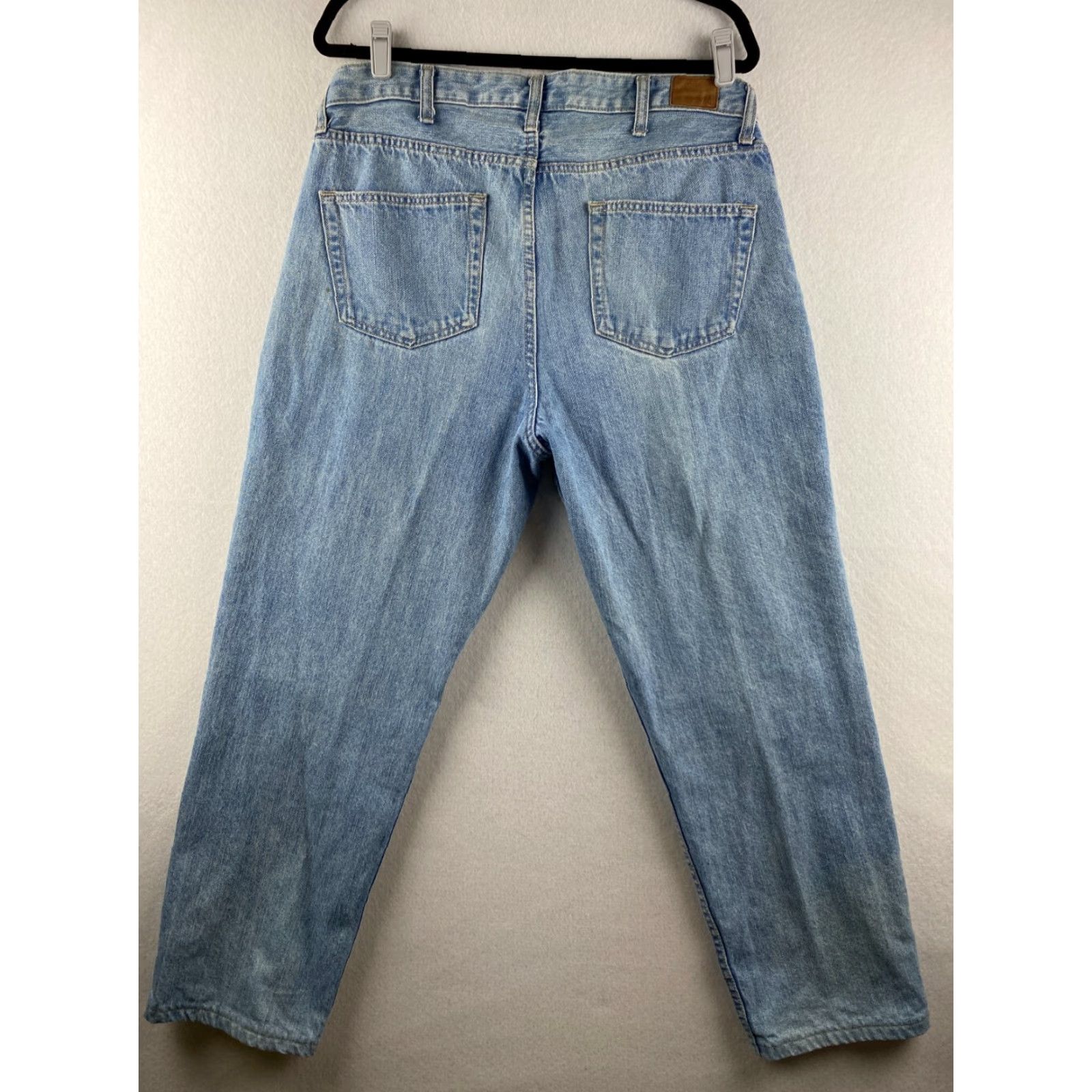 Lands' End Lands' End Jeans Mens 35 x 29 Blue Denim Straight Regular Rise Mid Belt Loops 5-Pocket Design Casual Pant Size US 35 - 7 Thumbnail