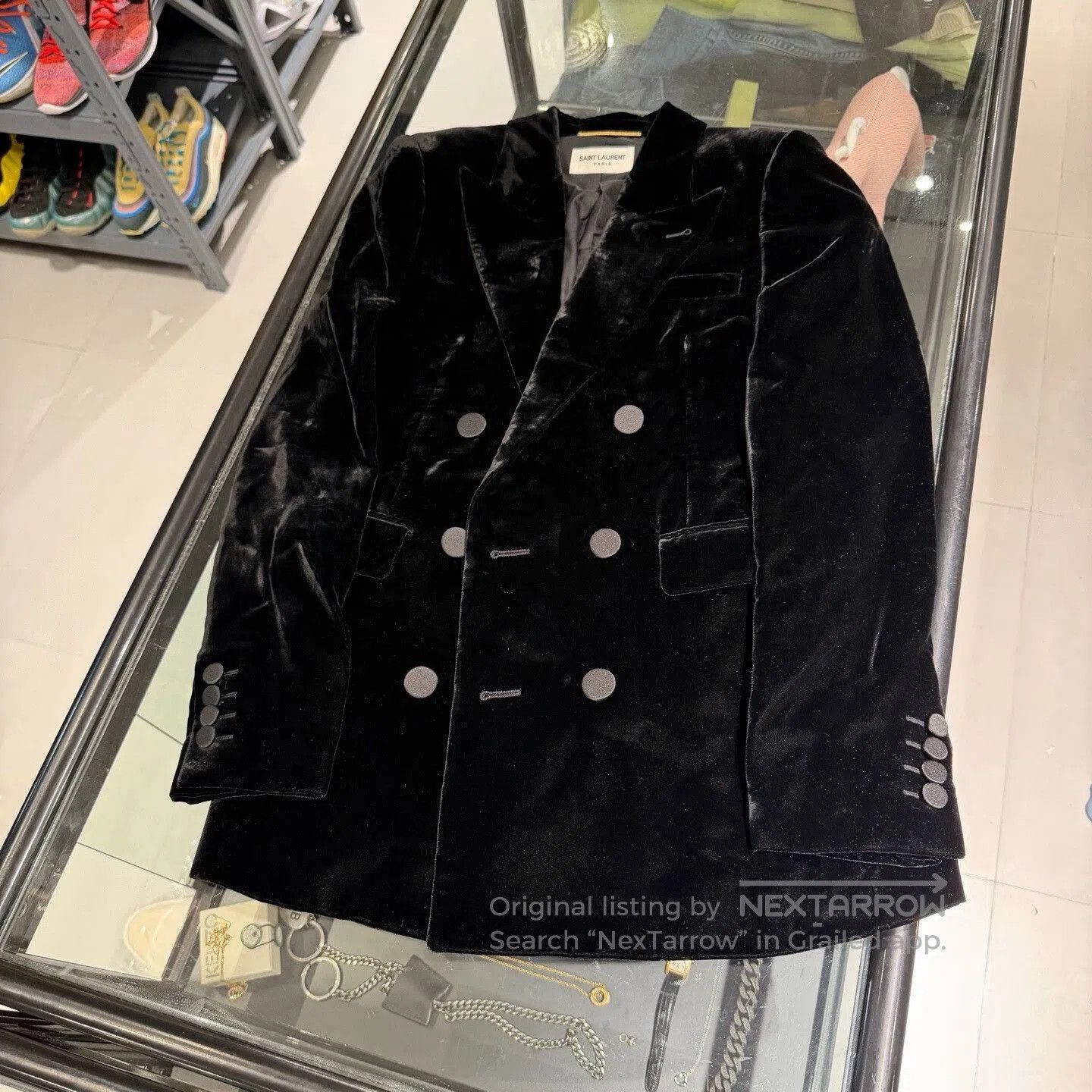 Saint Laurent Paris Saint Laurent Velvet Blazer. Size XXS / US 00 / IT 34 - 1 Thumbnail