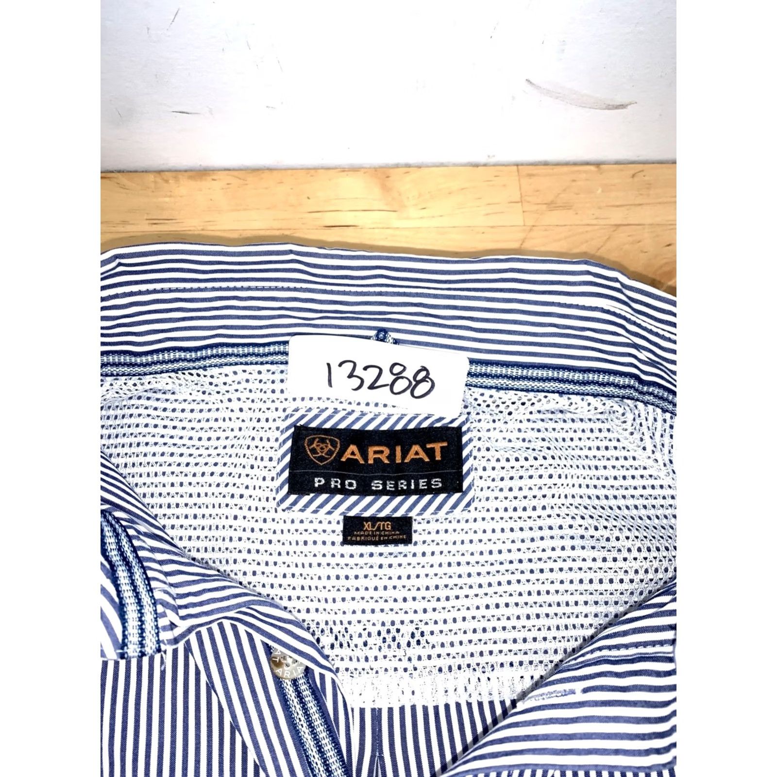 Ariat Ariat Pro Series Striped Button-Up Shirt Men XL Blue Casual Work Western Size US XL / EU 56 / 4 - 4 Thumbnail