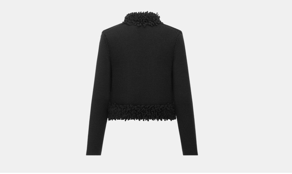 Dior o1w1db10824 Wool and Cashmere Knit Jacket in Black Size M / US 6-8 / IT 42-44 - 2 Thumbnail