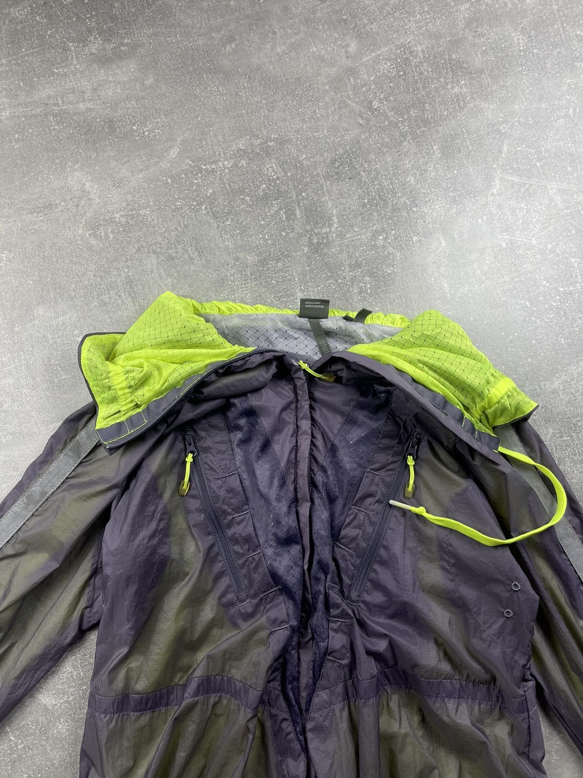 Adidas Adidas by Stella McCartney Sheer Nylon Windbreaker Jacket Size XS / US 0-2 / IT 36-38 - 10 Thumbnail