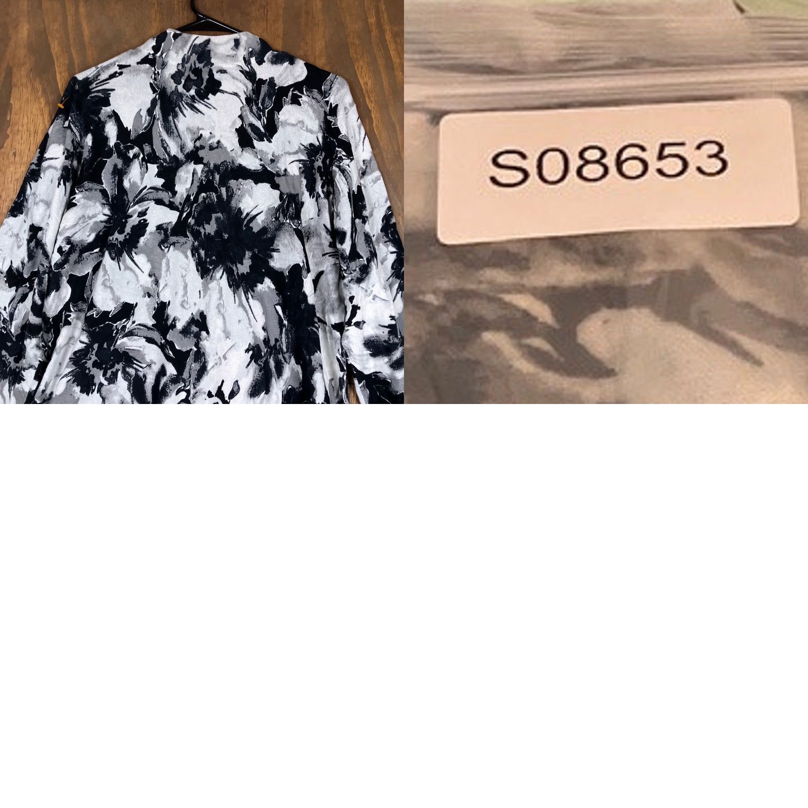 Vintage Chicos Womens Sweater Black White Floral Pullover High Neck Long Sleeve L Size L / US 10 / IT 46 - 9 Thumbnail