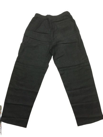 image of Versace V2 Linen Slack Pants Waist 29 in Black, Men's