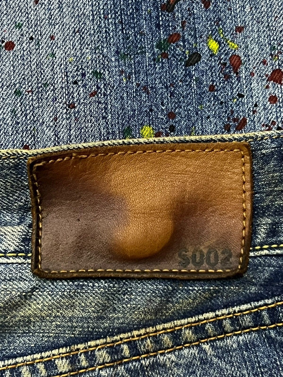 Uniqlo Vintage Uniqlo UJ S002 Japan - Paint Splatter, Faded Wash Size US 32 / EU 48 - 12 Thumbnail