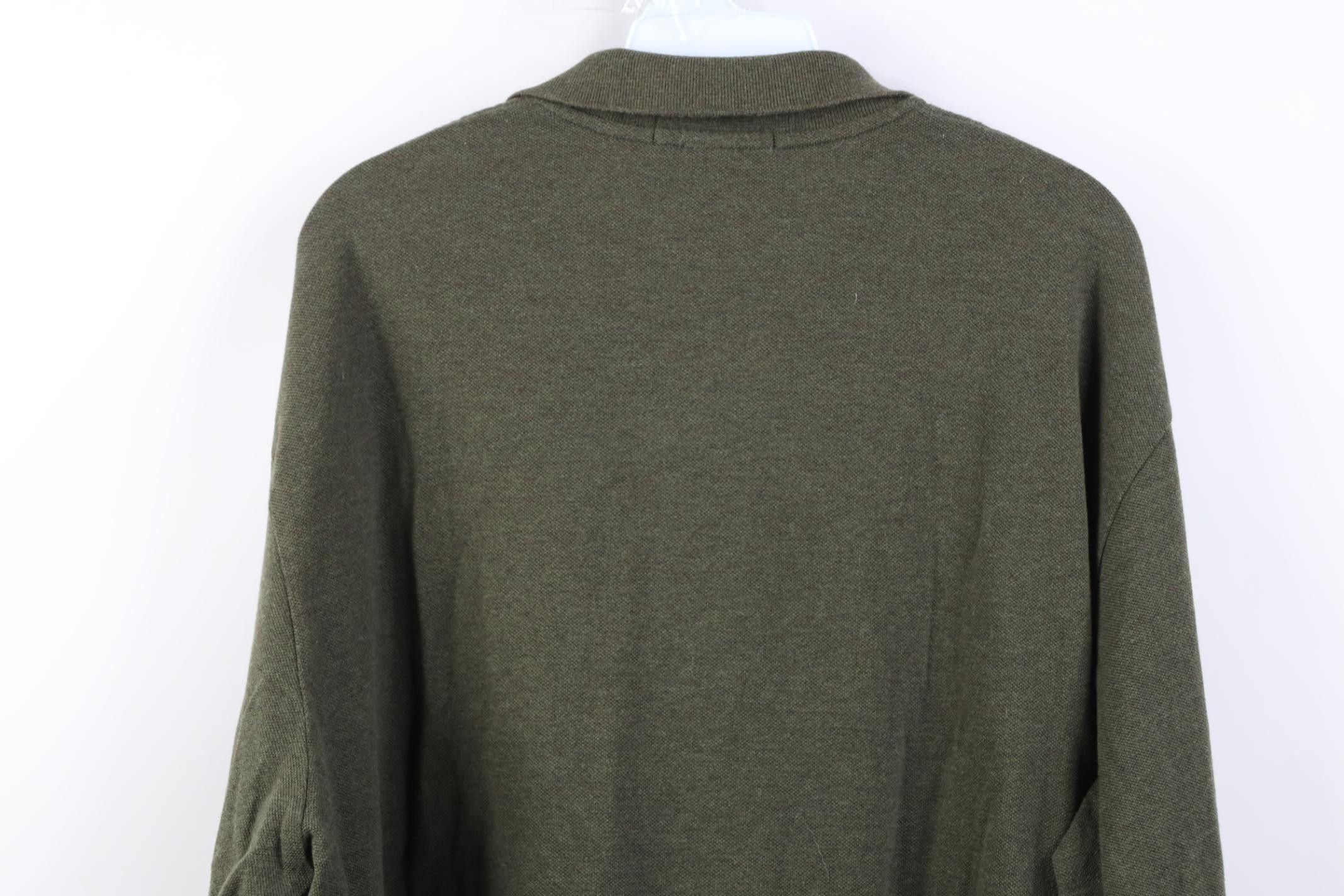 Polo Ralph Lauren Vintage 90s Ralph Lauren Long Sleeve Rugby Polo Green USA Size US XL / EU 56 / 4 - 12 Thumbnail