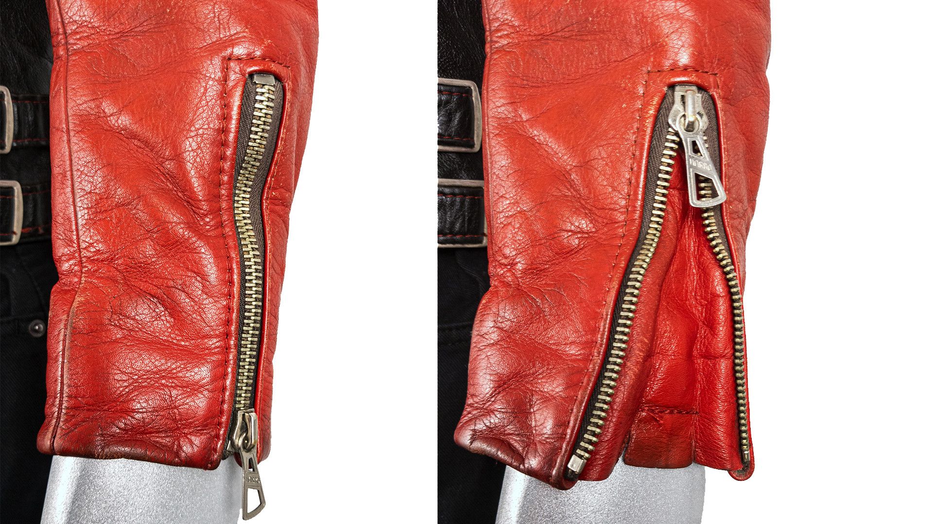 Vintage Vintage 70s Red Leather Motorcycle Biker Jacket Harro Size US L / EU 52-54 / 3 - 14 Thumbnail