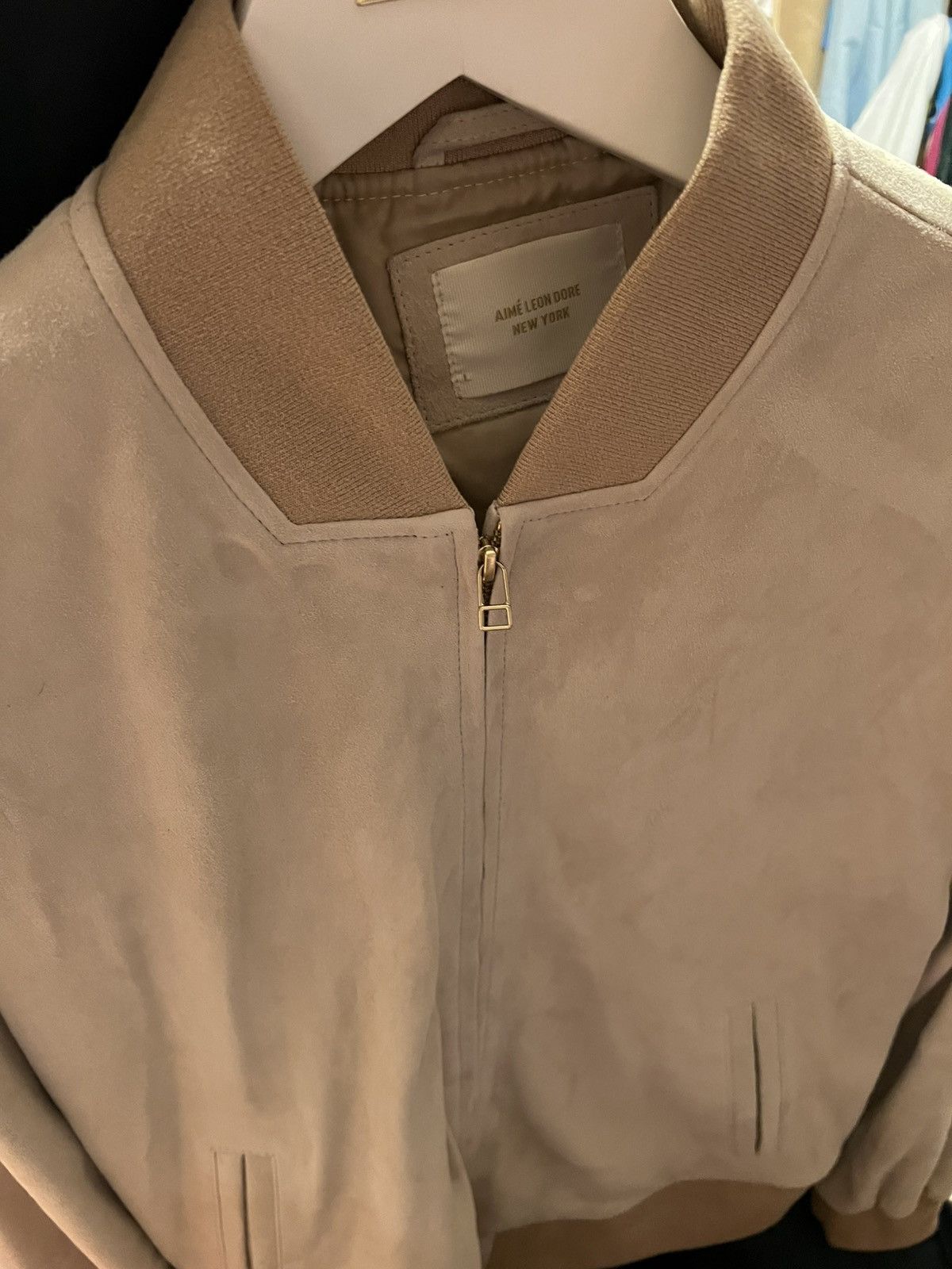 Aime Leon Dore Suede Bomber Jacket - L Size US L / EU 52-54 / 3 - 7 Thumbnail