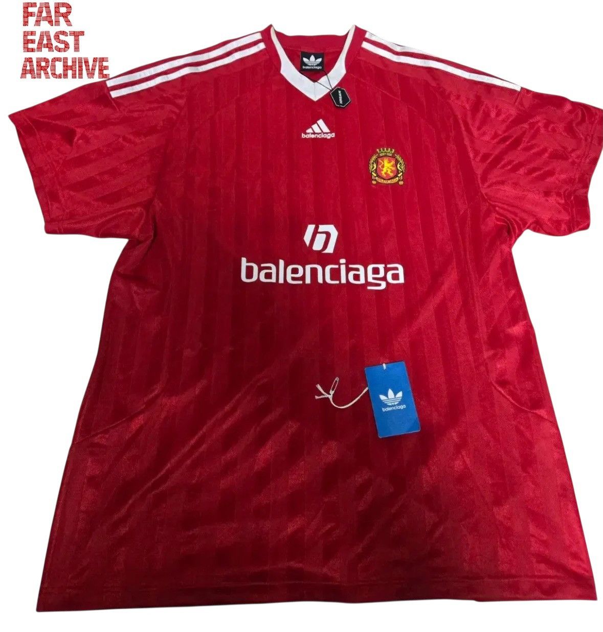 Balenciaga Balenciaga X Adidas Soccer Shirt Red Size US M / EU 48-50 / 2 - 1 Thumbnail