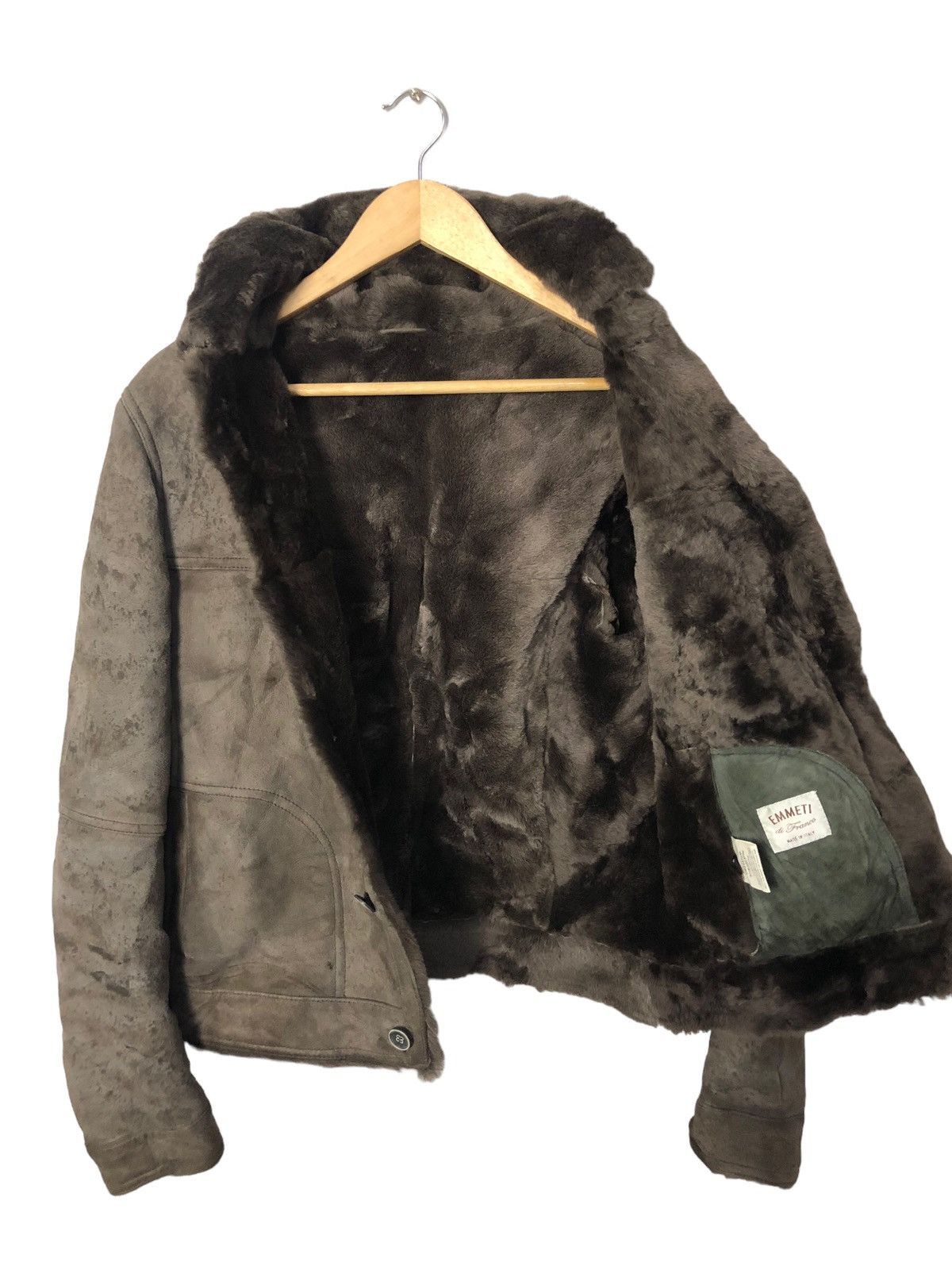 Vintage Vintage Emmeti Di Franco Button Ups Soft Fur Leather Jacket Size M / US 6-8 / IT 42-44 - 2 Thumbnail