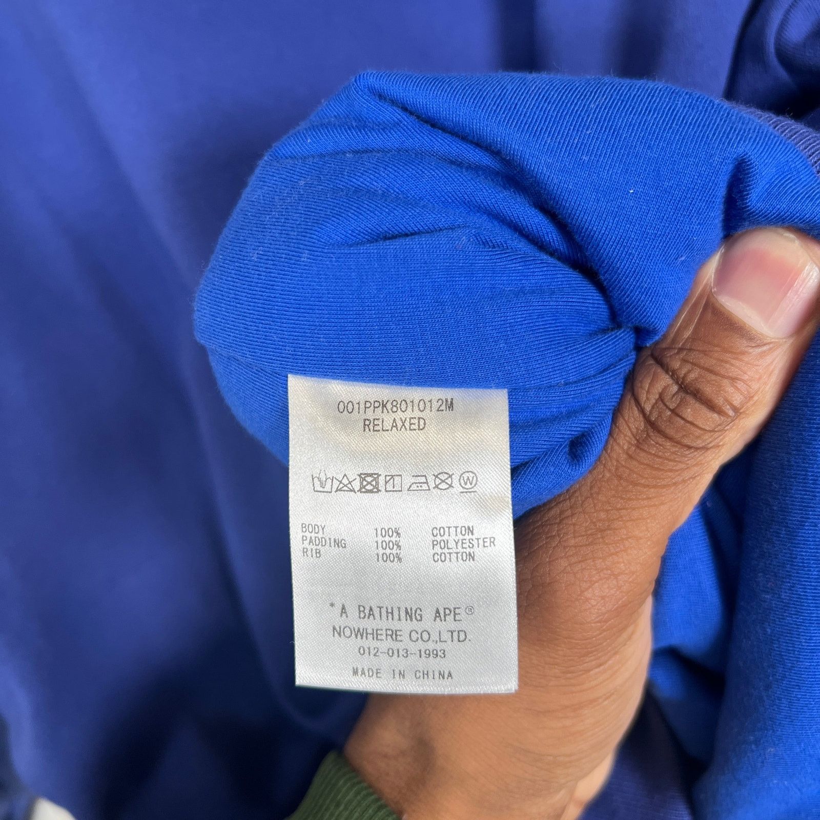 Bape Bape Blue Ape College Logo Puffer Hoodie Size M Size US M / EU 48-50 / 2 - 6 Thumbnail