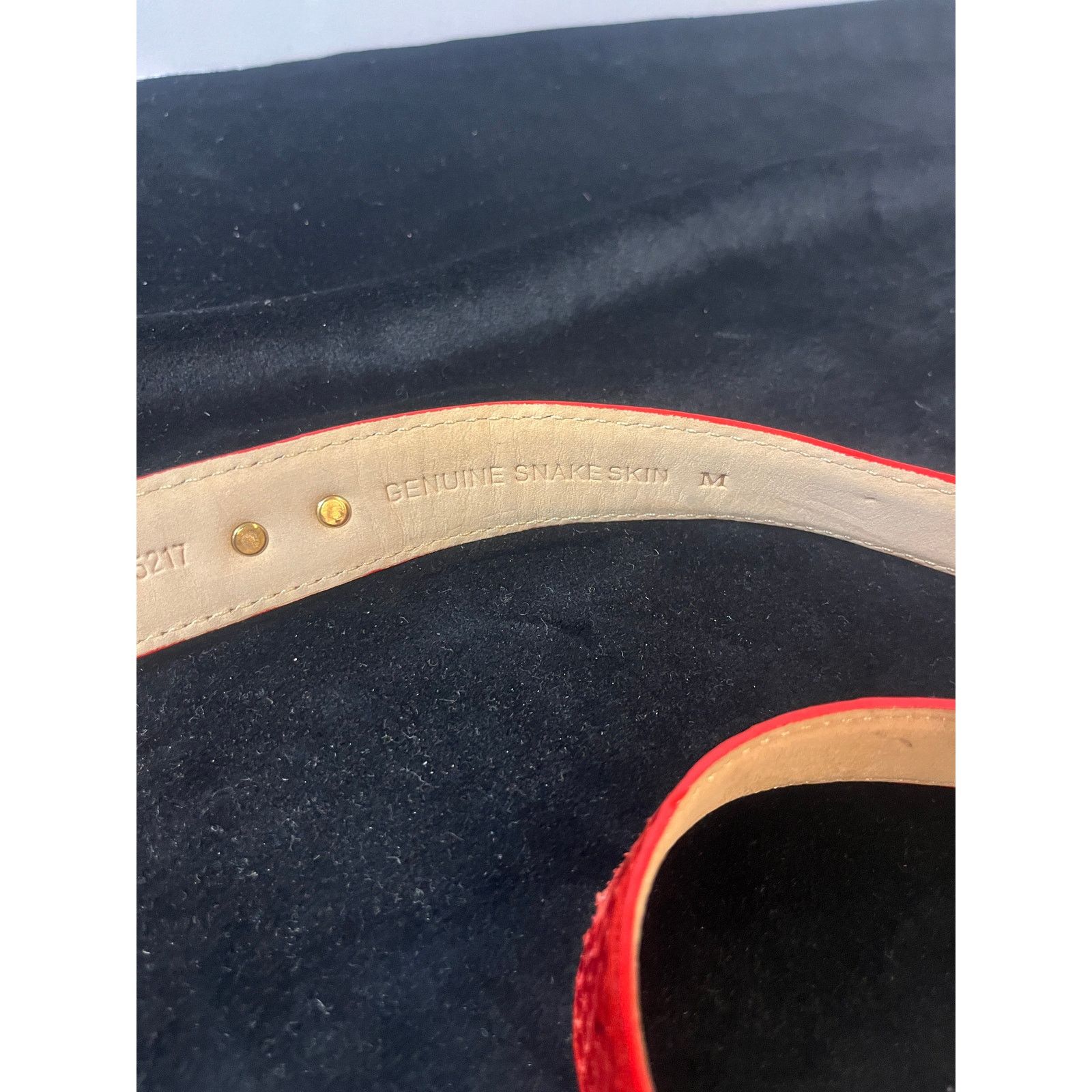 Other Women's Snake Skin RED Belt Small Golf Club Buckle NWT Size ONE SIZE - 5 Thumbnail