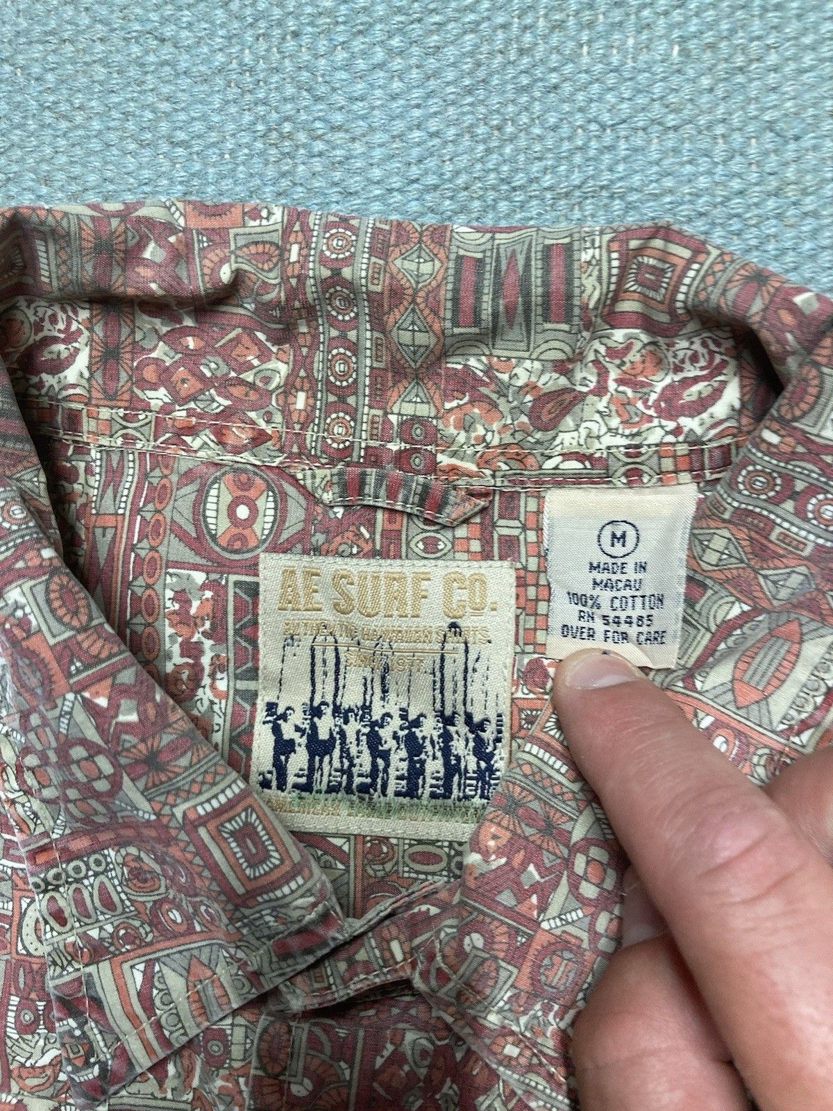 Vintage Vintage button shirt AE surf aztec Hawaiian cotton medium Size US M / EU 48-50 / 2 - 3 Thumbnail