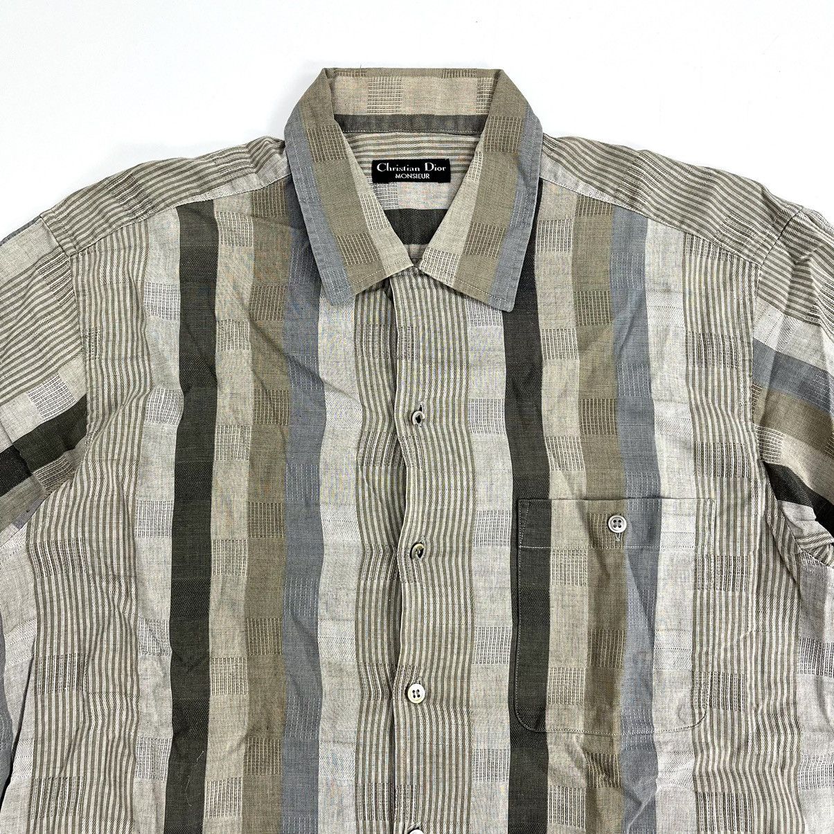 Christian Dior Monsieur × Vintage Vintage Christian Dior Mensiur Stripe Classic Shirt Size US M / EU 48-50 / 2 - 2 Thumbnail
