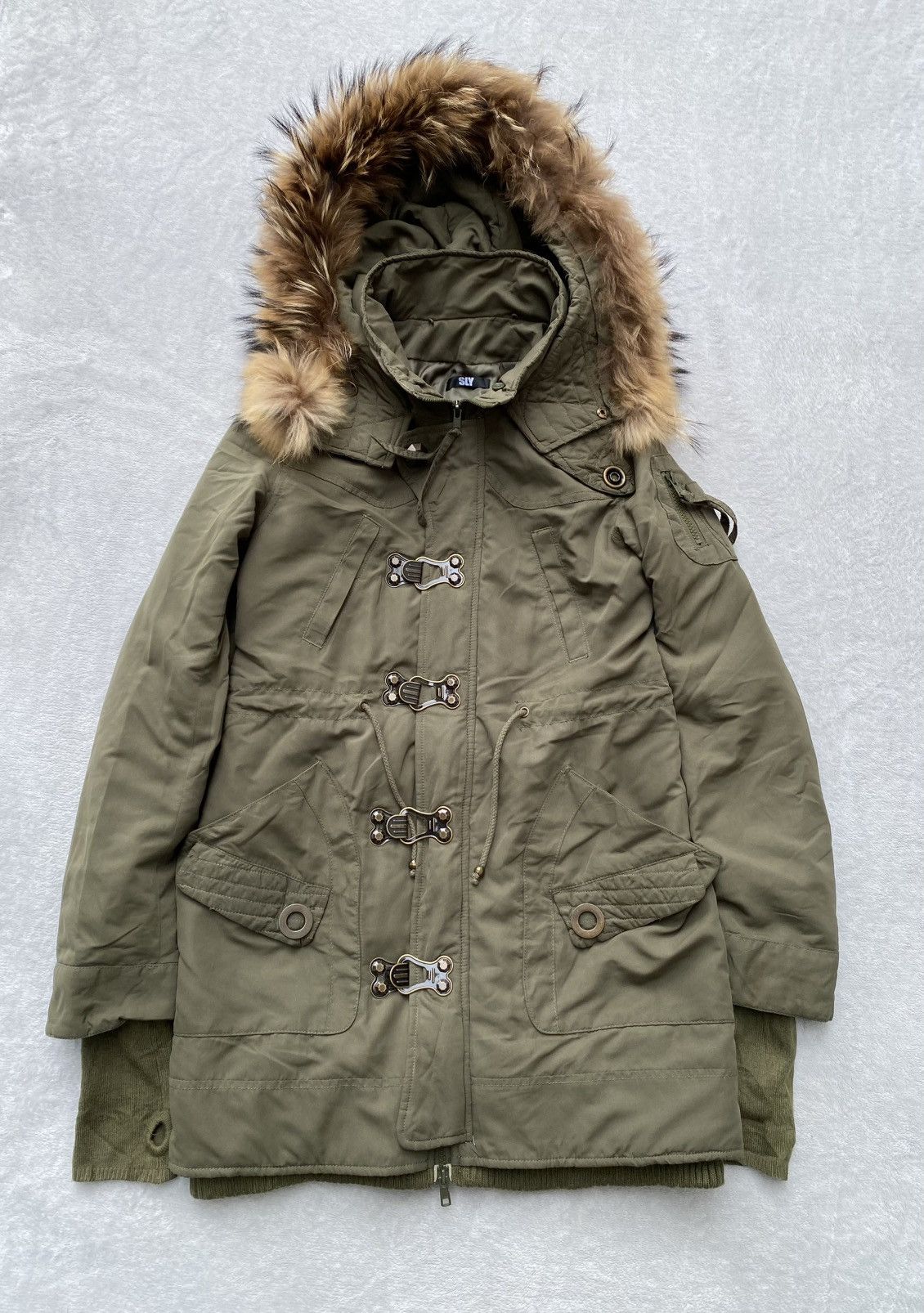 SLY Sly Fireman Clasp Fur Parka Size S / US 4 / IT 40 - 1 Thumbnail