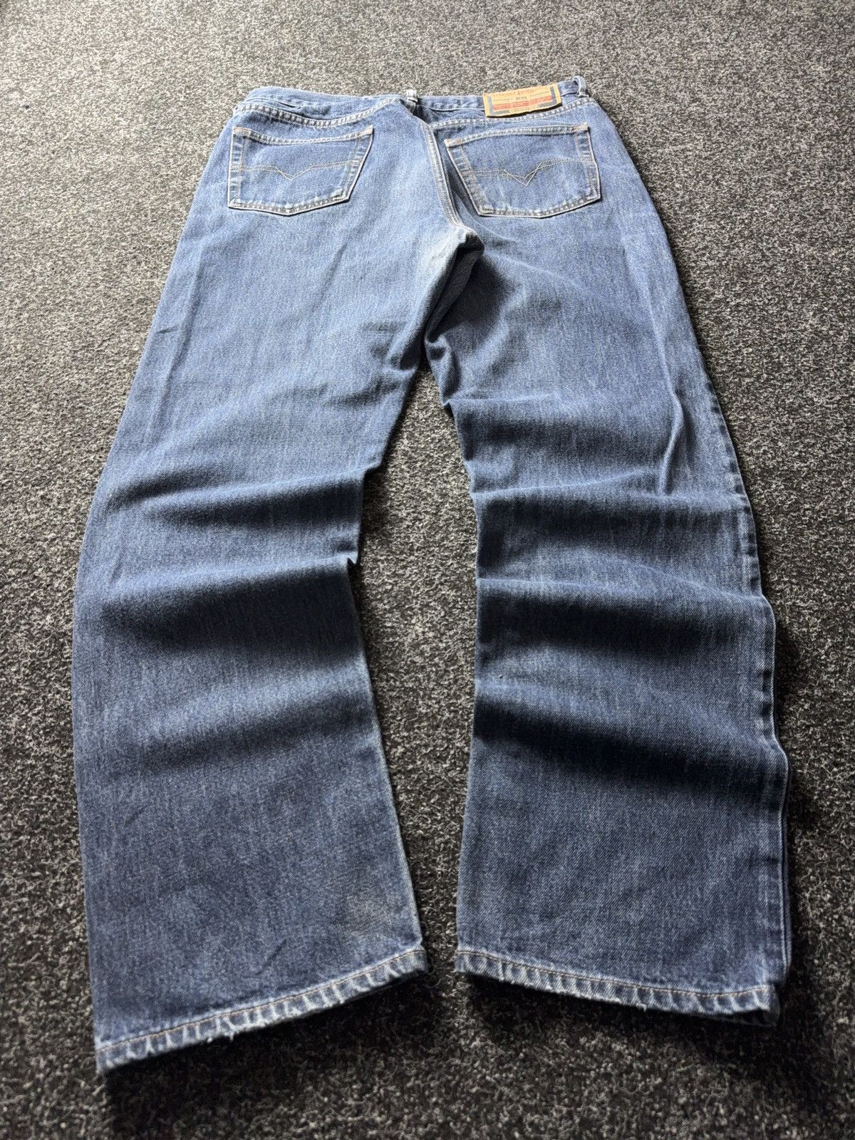 Diesel Luxury 90s Y2K Diesel Industry Made in Italy Straight Jeans Size US 36 / EU 52 - 12 Thumbnail