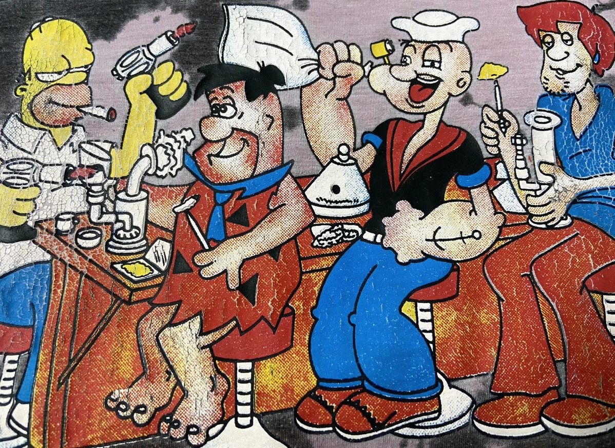 Cartoon Network × Vintage Vintage Cartoon Network Family Bong Weed Smoke Ganja Parody Size US L / EU 52-54 / 3 - 4 Thumbnail