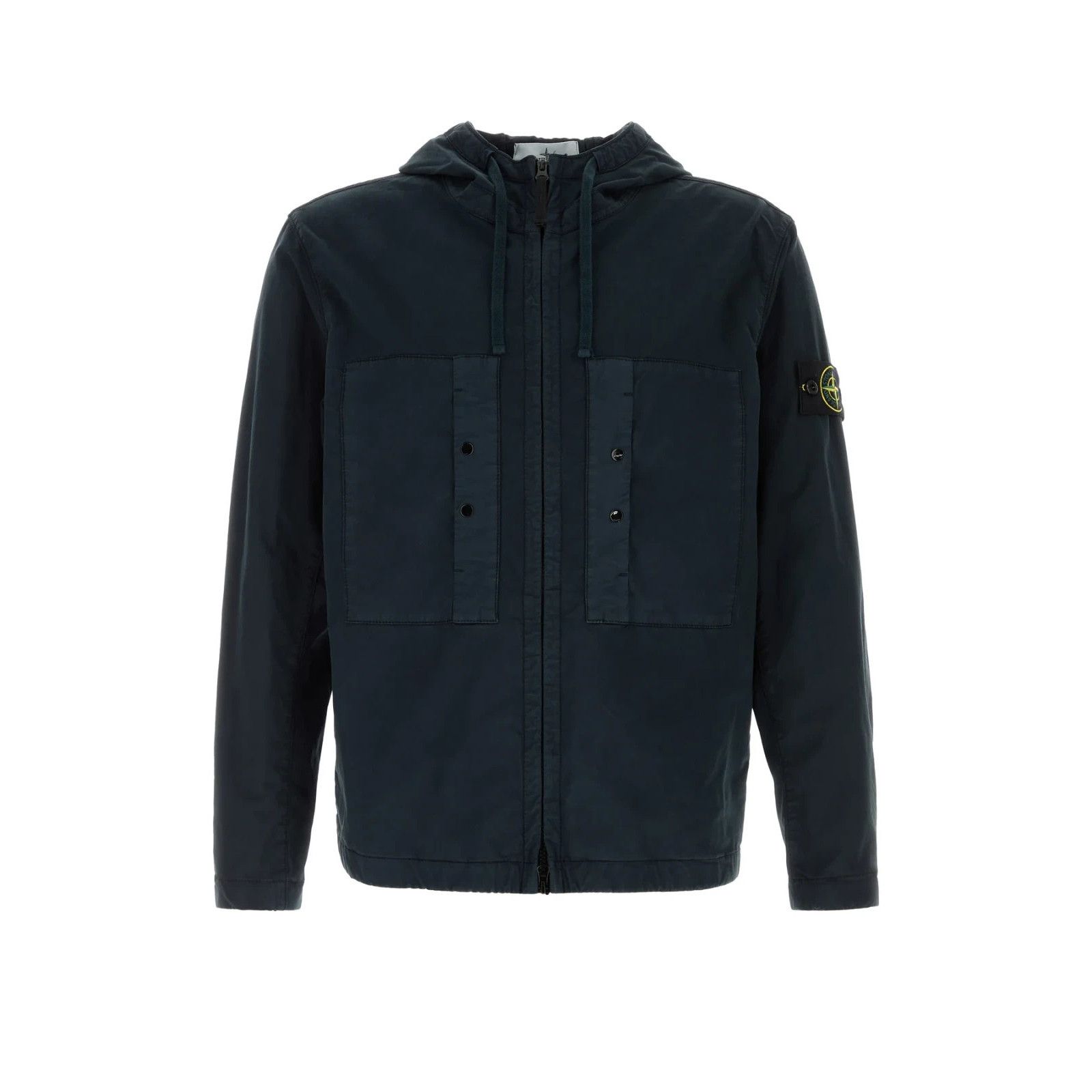 STONE ISLAND Navy Blue Stretch Cotton Jacket New & Authentic