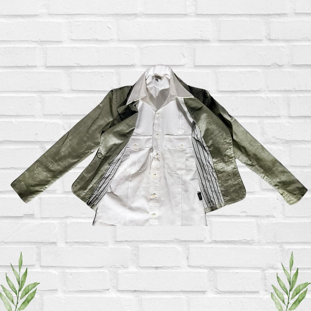 Designer Vintage True Meaning Women's Sage Green Blazer Size 4 Preppy Size S / US 4 / IT 40 - 4 Thumbnail
