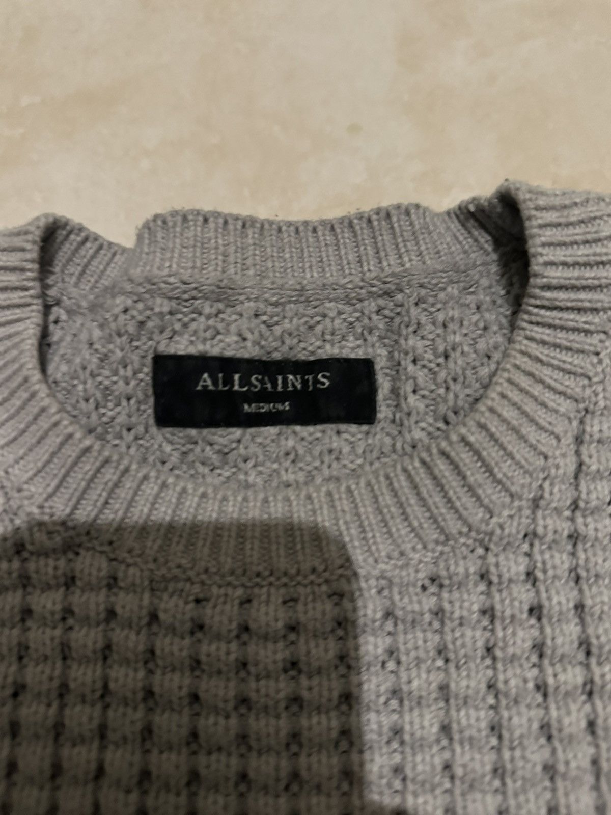 Allsaints All Saints Heavy Knit Sweater Gray Medium Size US M / EU 48-50 / 2 - 3 Thumbnail